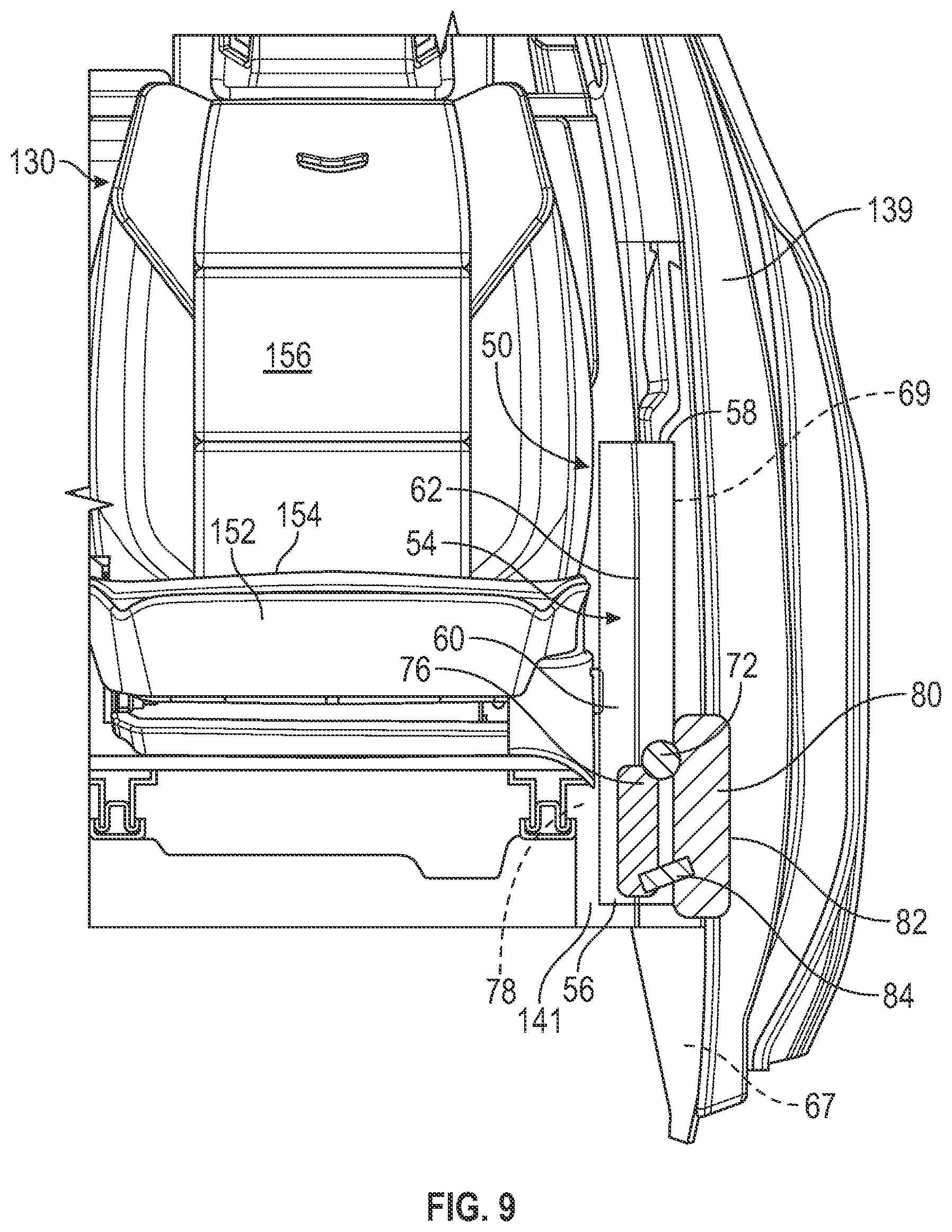 Patent US12576753 Figure 9 – Entry and egress system for a vehicle