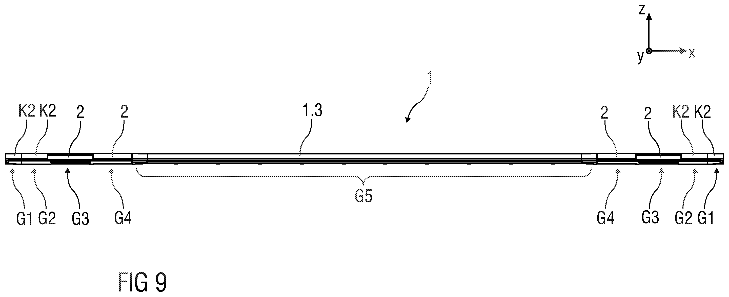 Patent US12576754 Figure 5 – Sliding block for a pair of seat rails, and vehicle seat