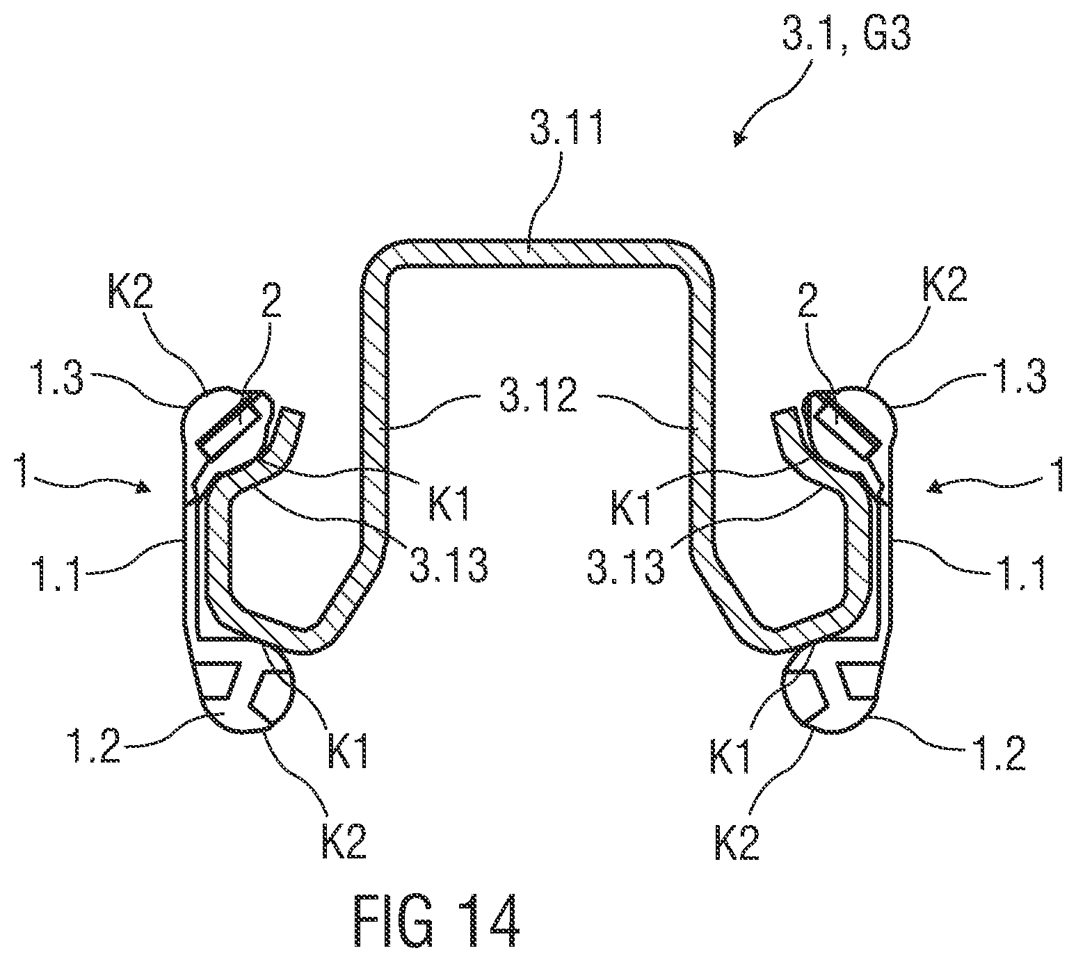 Patent US12576754 Figure 9 – Sliding block for a pair of seat rails, and vehicle seat