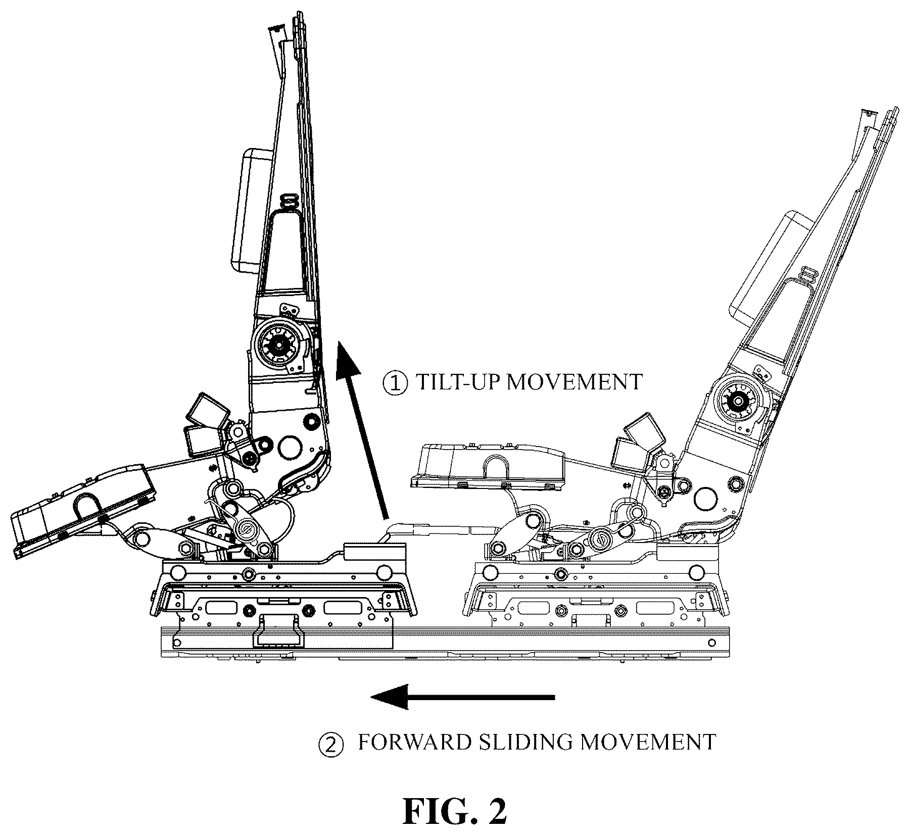 Patent US12576755 Figure 2 – Walk-in apparatus of vehicular seat