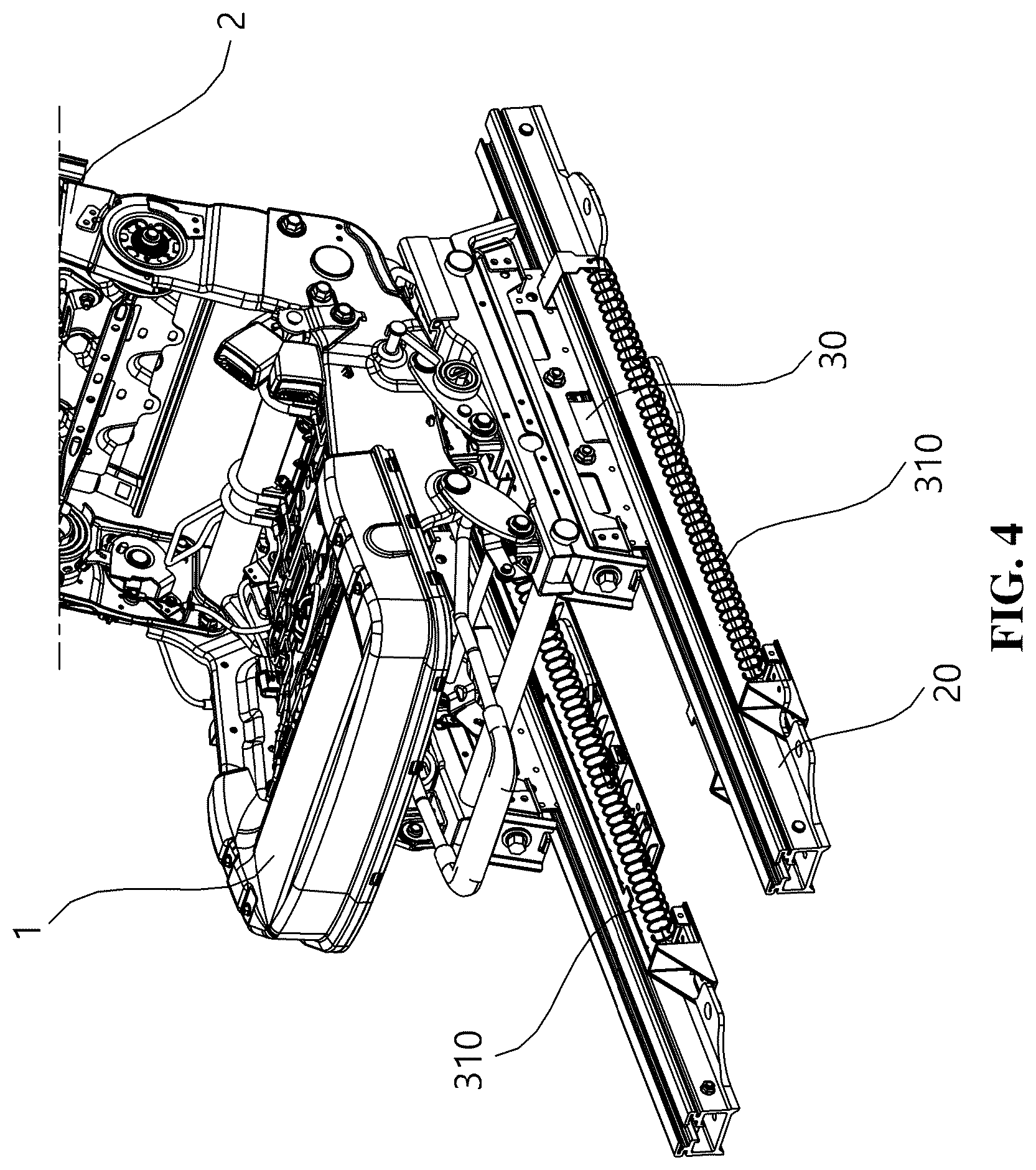 Patent US12576755 Figure 4 – Walk-in apparatus of vehicular seat