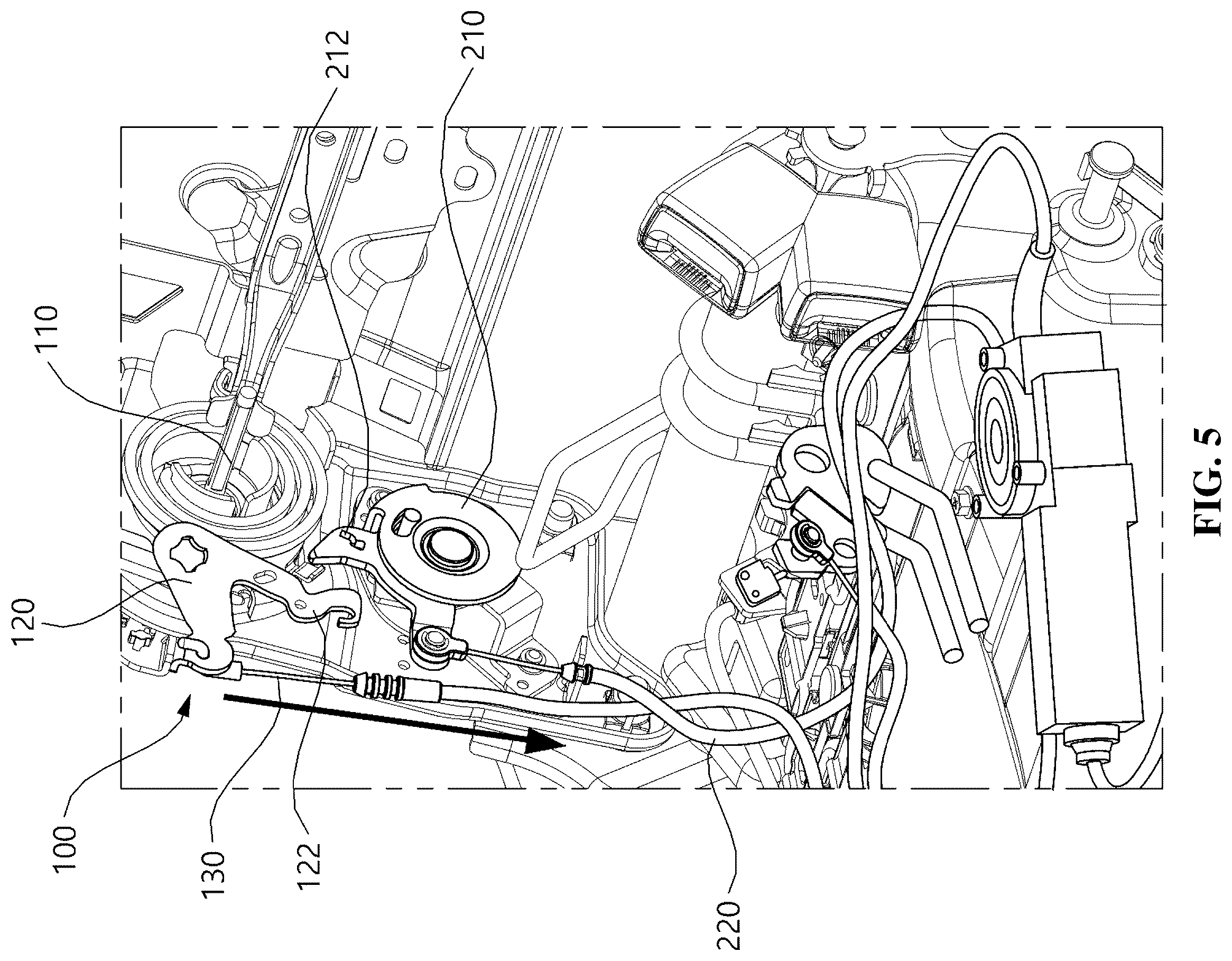 Patent US12576755 Figure 5 – Walk-in apparatus of vehicular seat