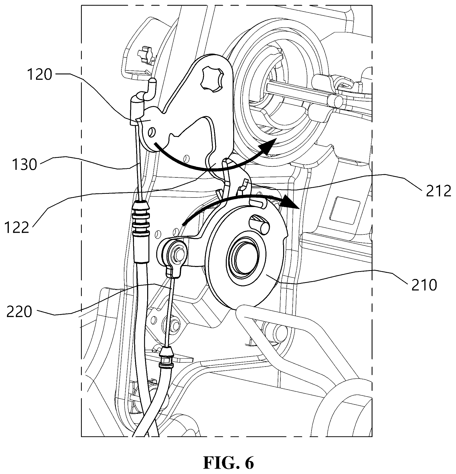 Patent US12576755 Figure 6 – Walk-in apparatus of vehicular seat