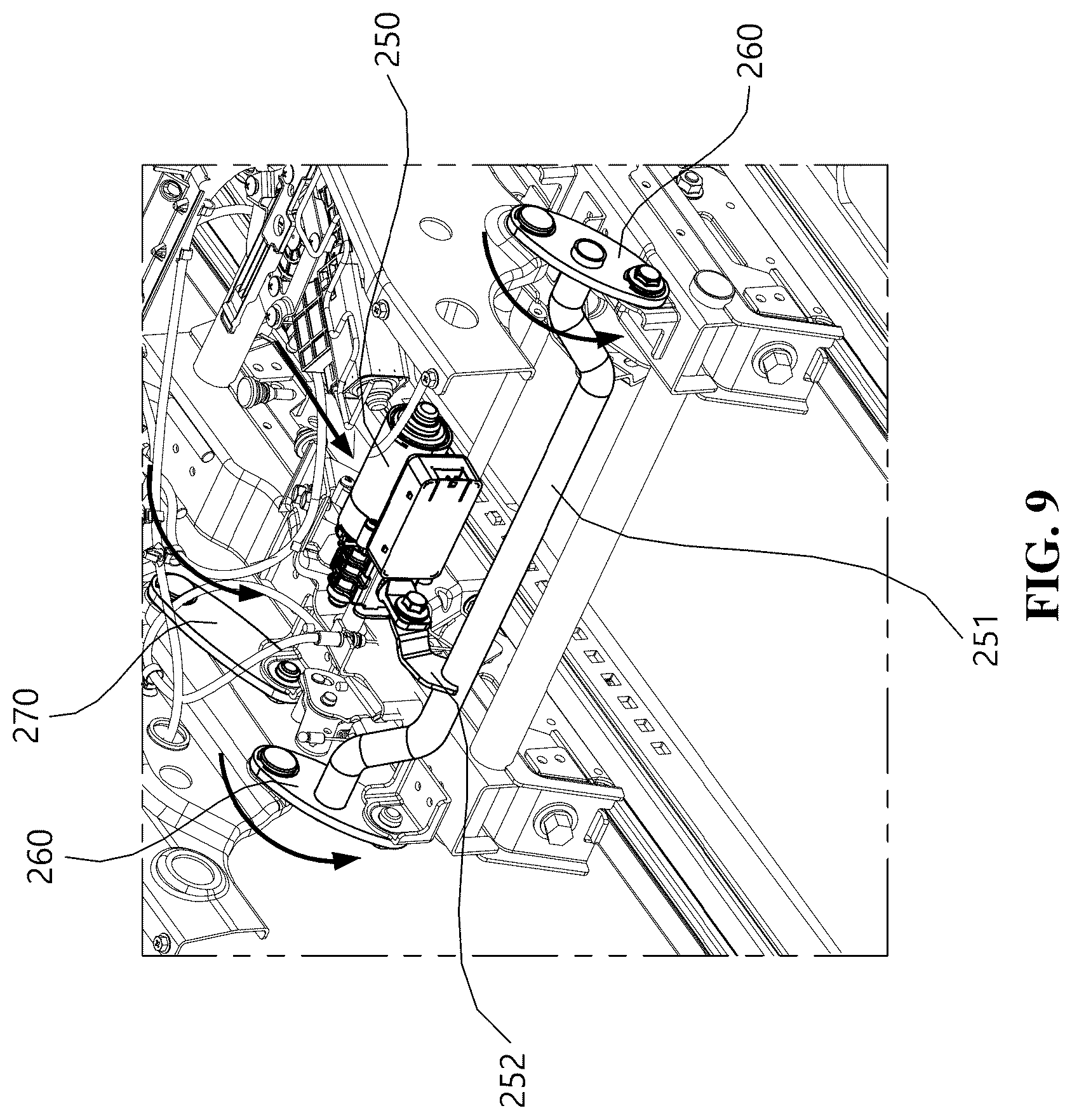 Patent US12576755 Figure 9 – Walk-in apparatus of vehicular seat