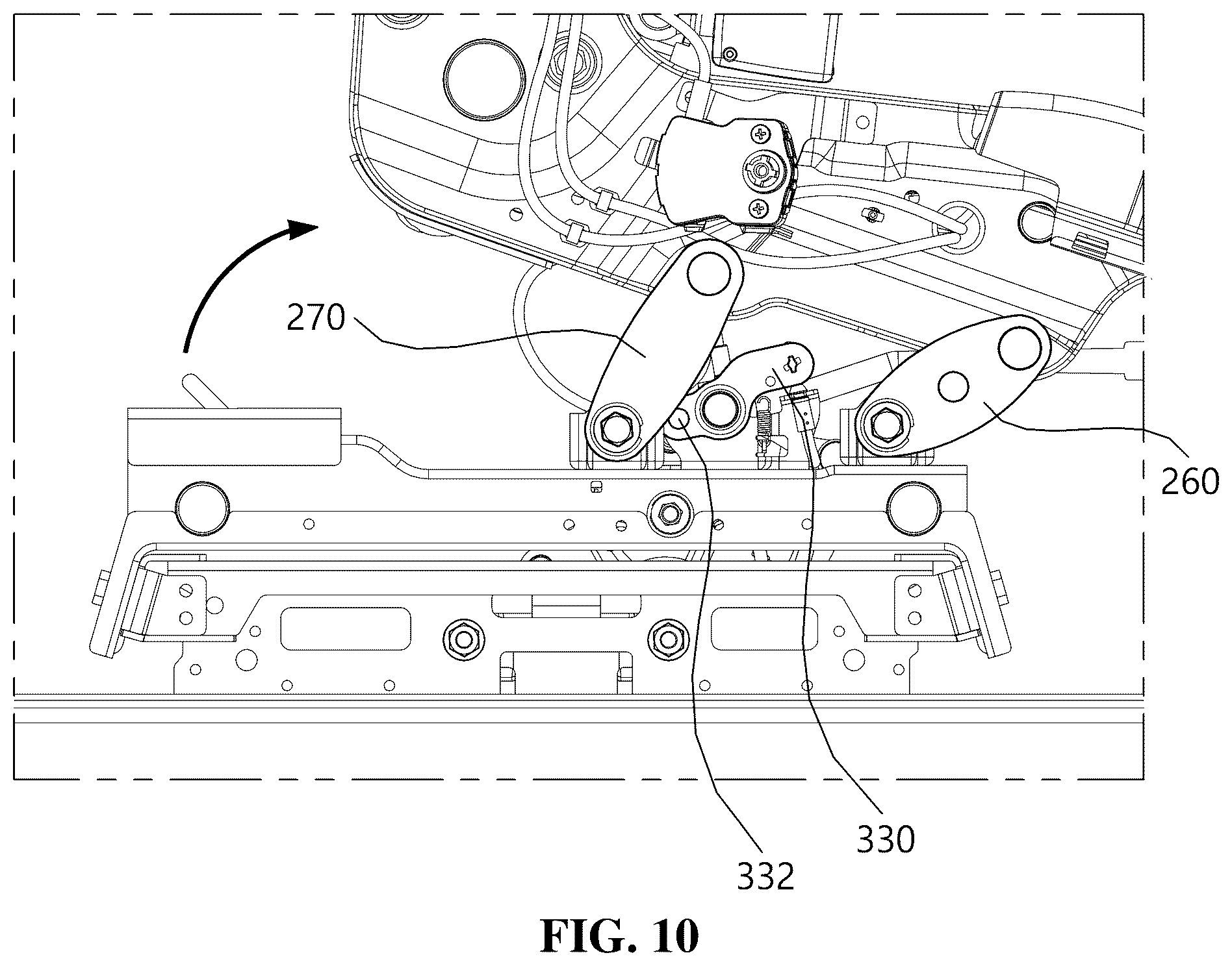 Patent US12576755 Figure 10 – Walk-in apparatus of vehicular seat