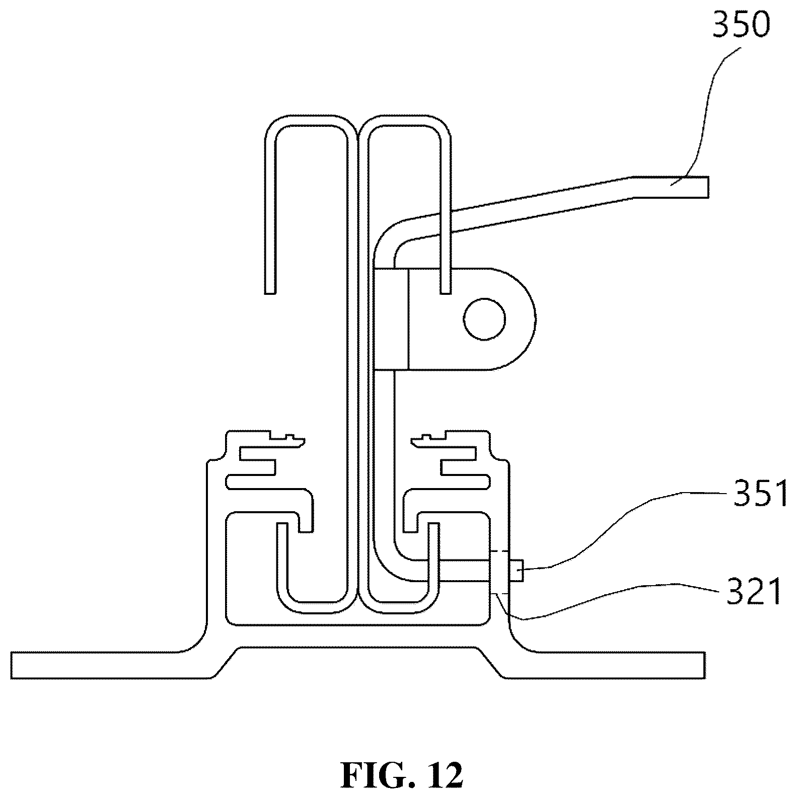 Patent US12576755 Figure 12 – Walk-in apparatus of vehicular seat