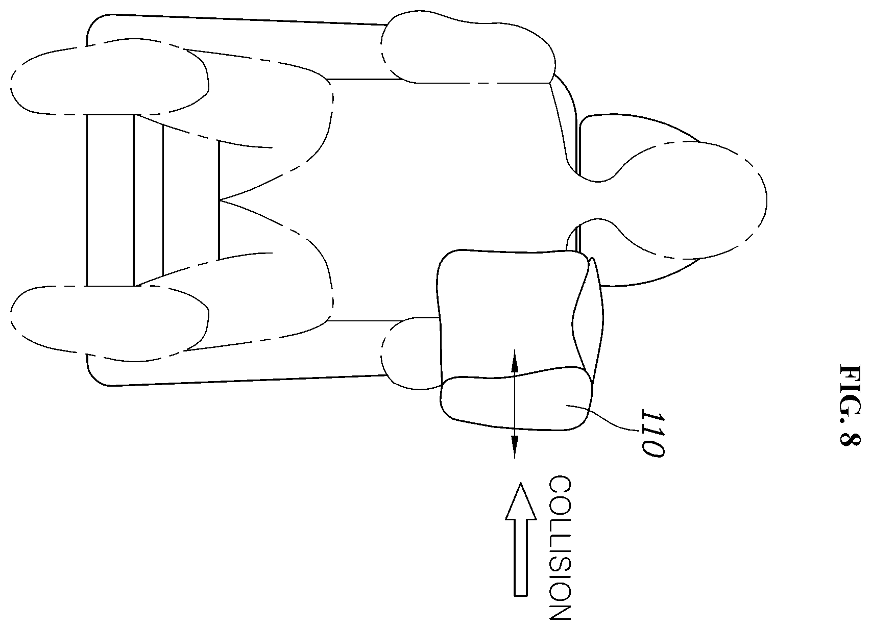 Patent US12576758 Figure 8 – Shoulder airbag and method of controlling deployment thereof
