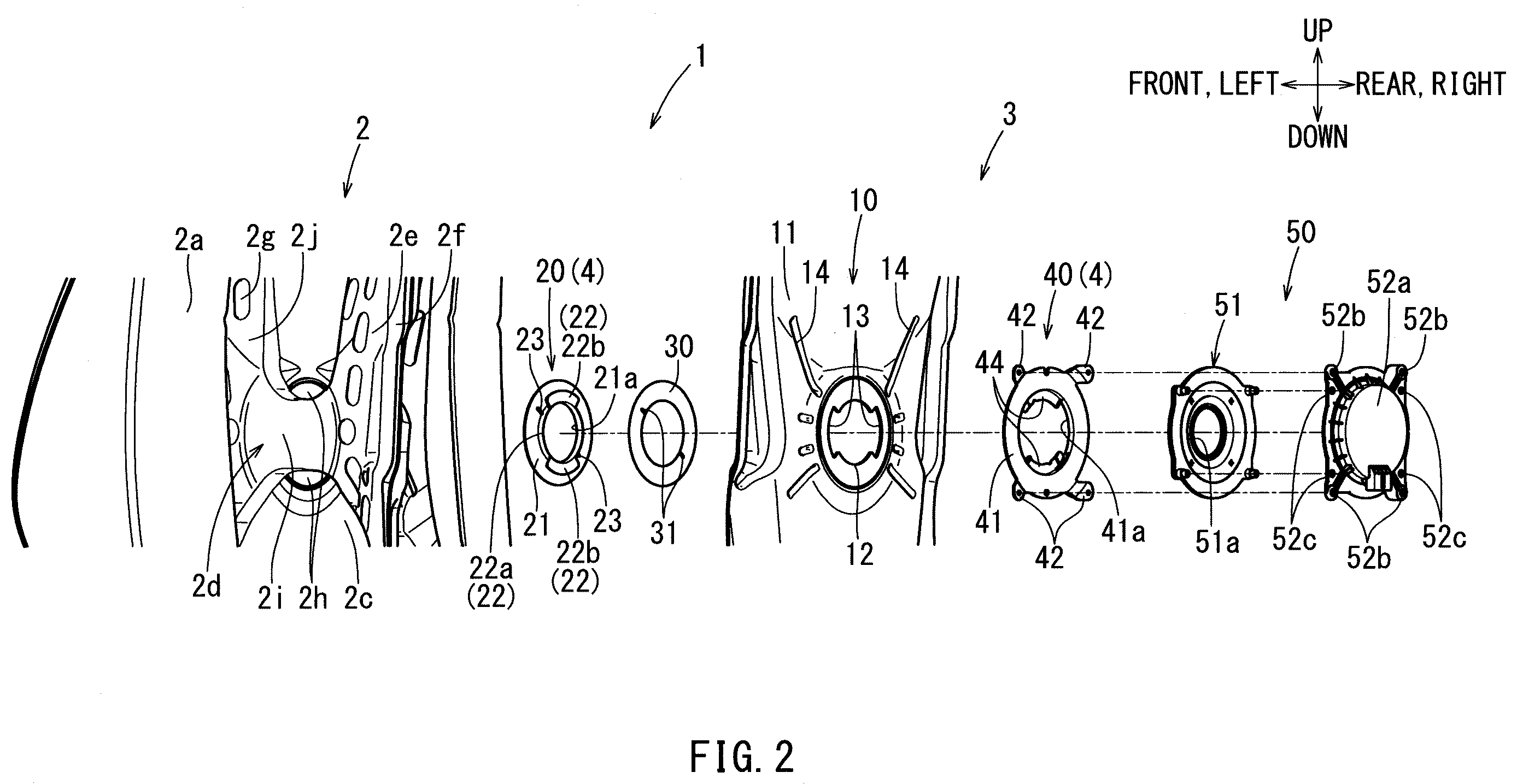 Patent US12576759 Figure 2 – Air conditioning flow channel unit for seat
