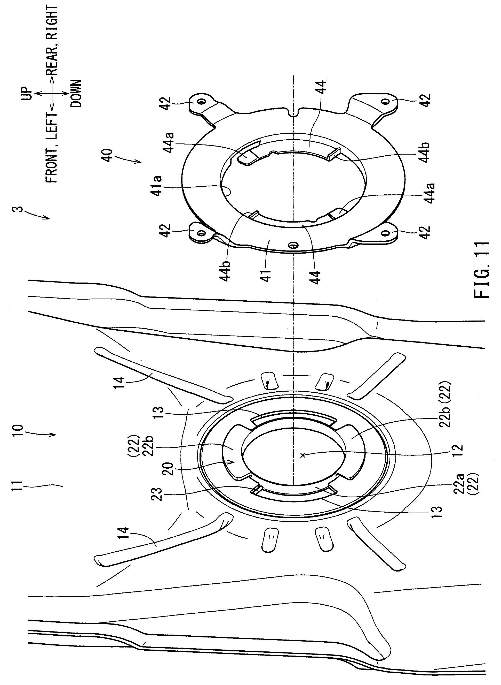 Patent US12576759 Figure 11 – Air conditioning flow channel unit for seat