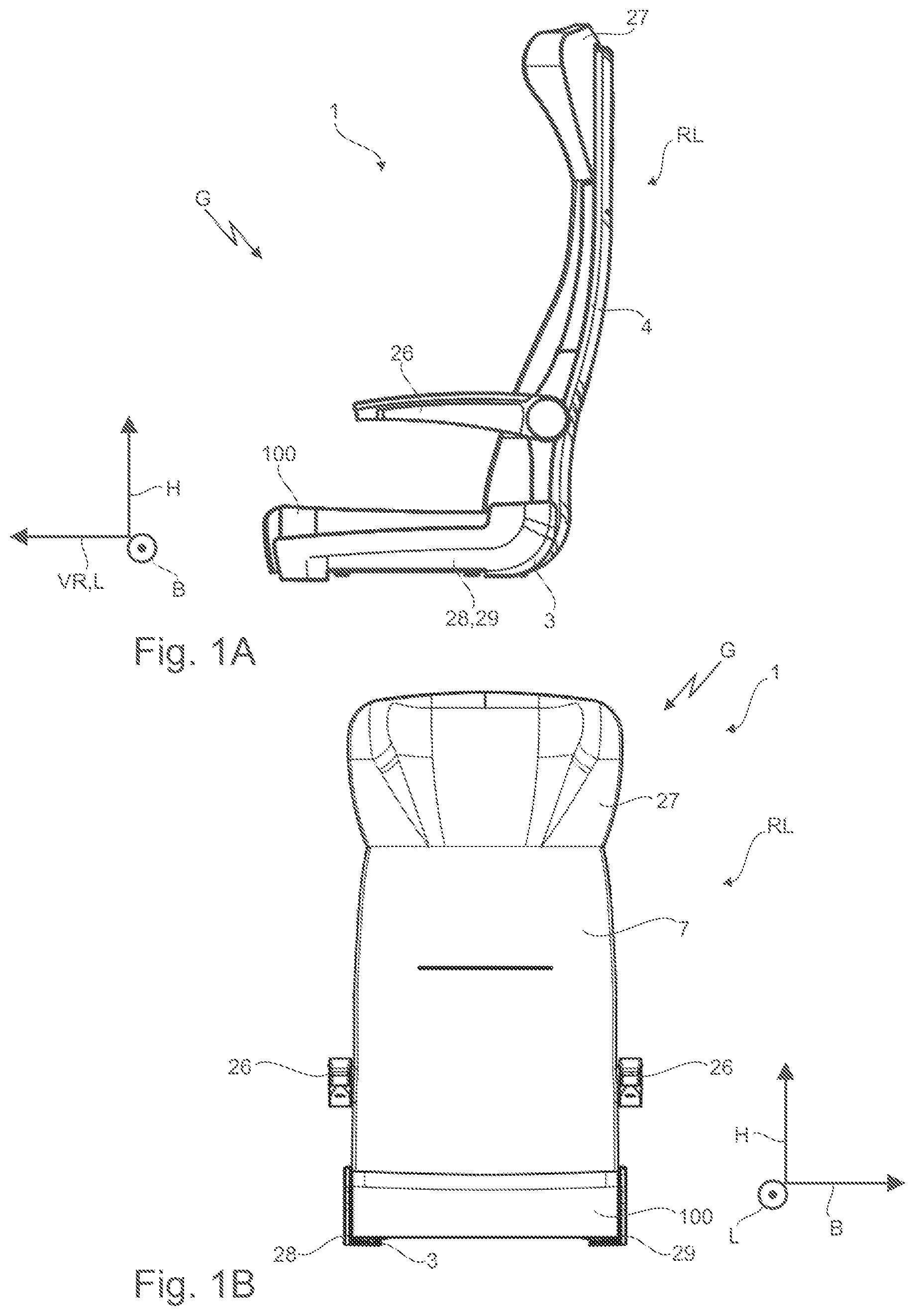 Patent US12576762 Figure 1 – Vehicle seat