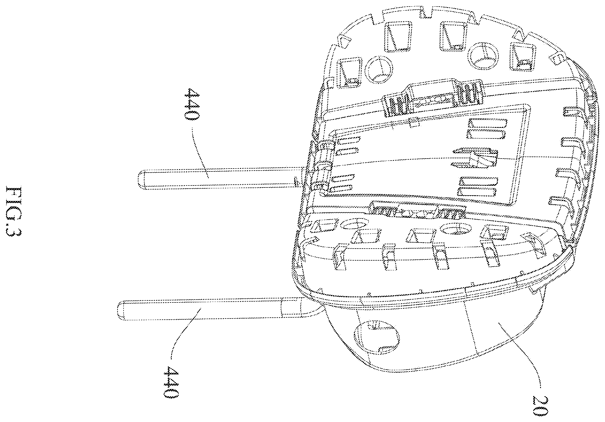 Patent US12576763 Figure 3 – Adjustment assembly and headrest