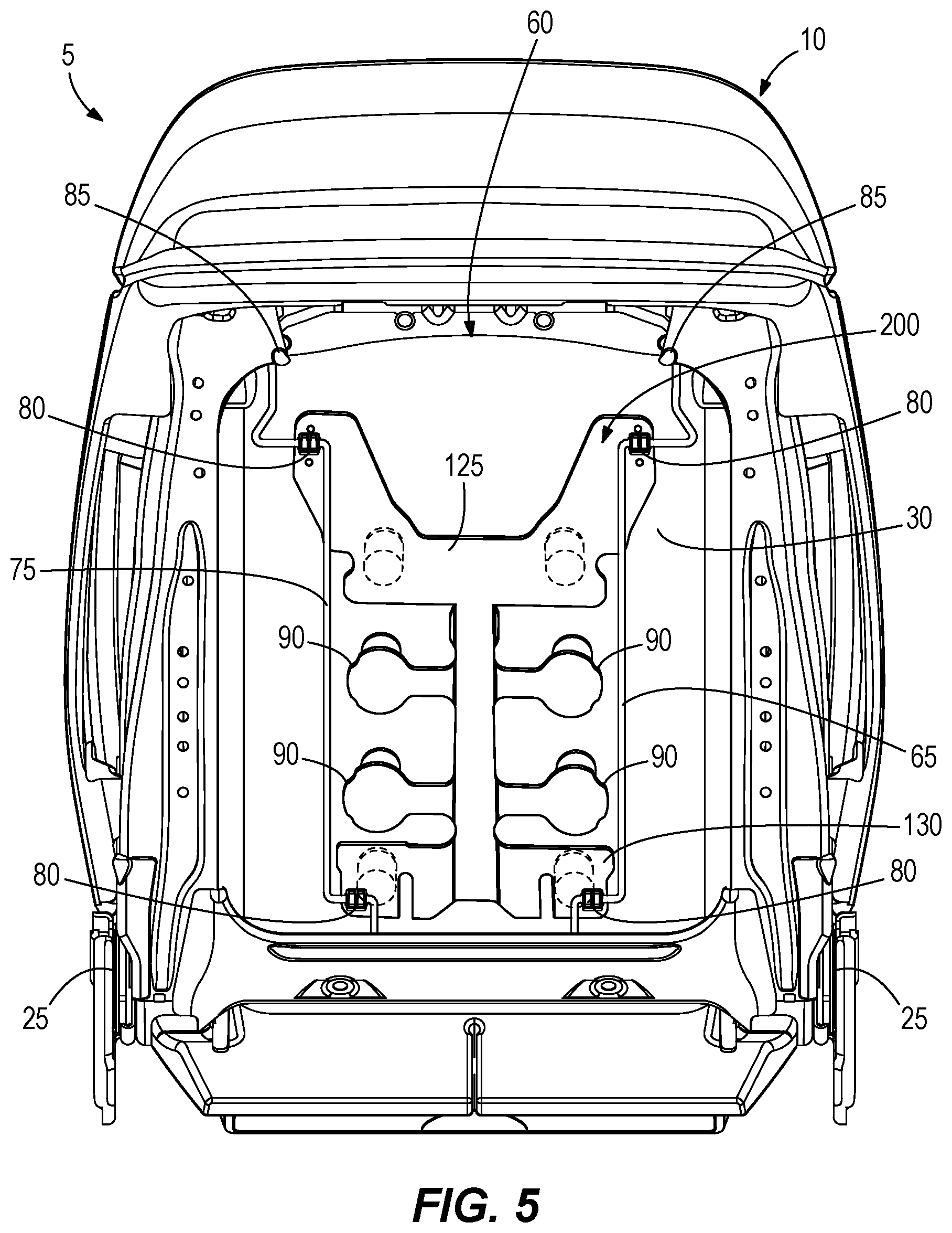 Patent US12576767 Figure 5 – Reduction of coil compression in exciter-based seat massage system