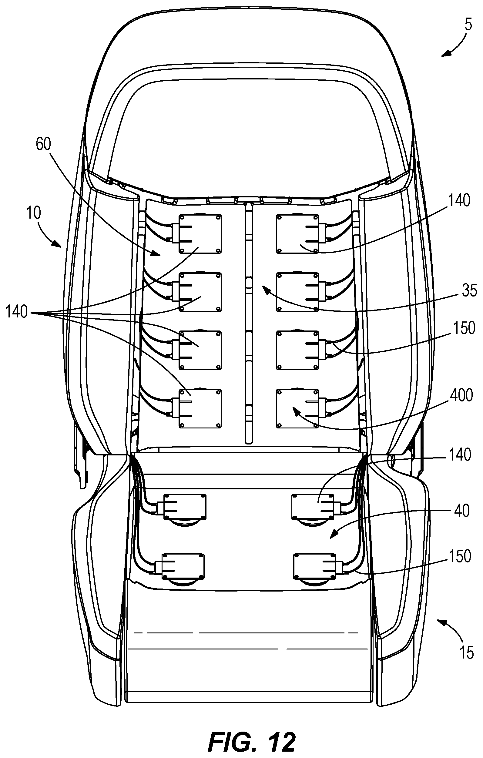 Patent US12576767 Figure 10 – Reduction of coil compression in exciter-based seat massage system