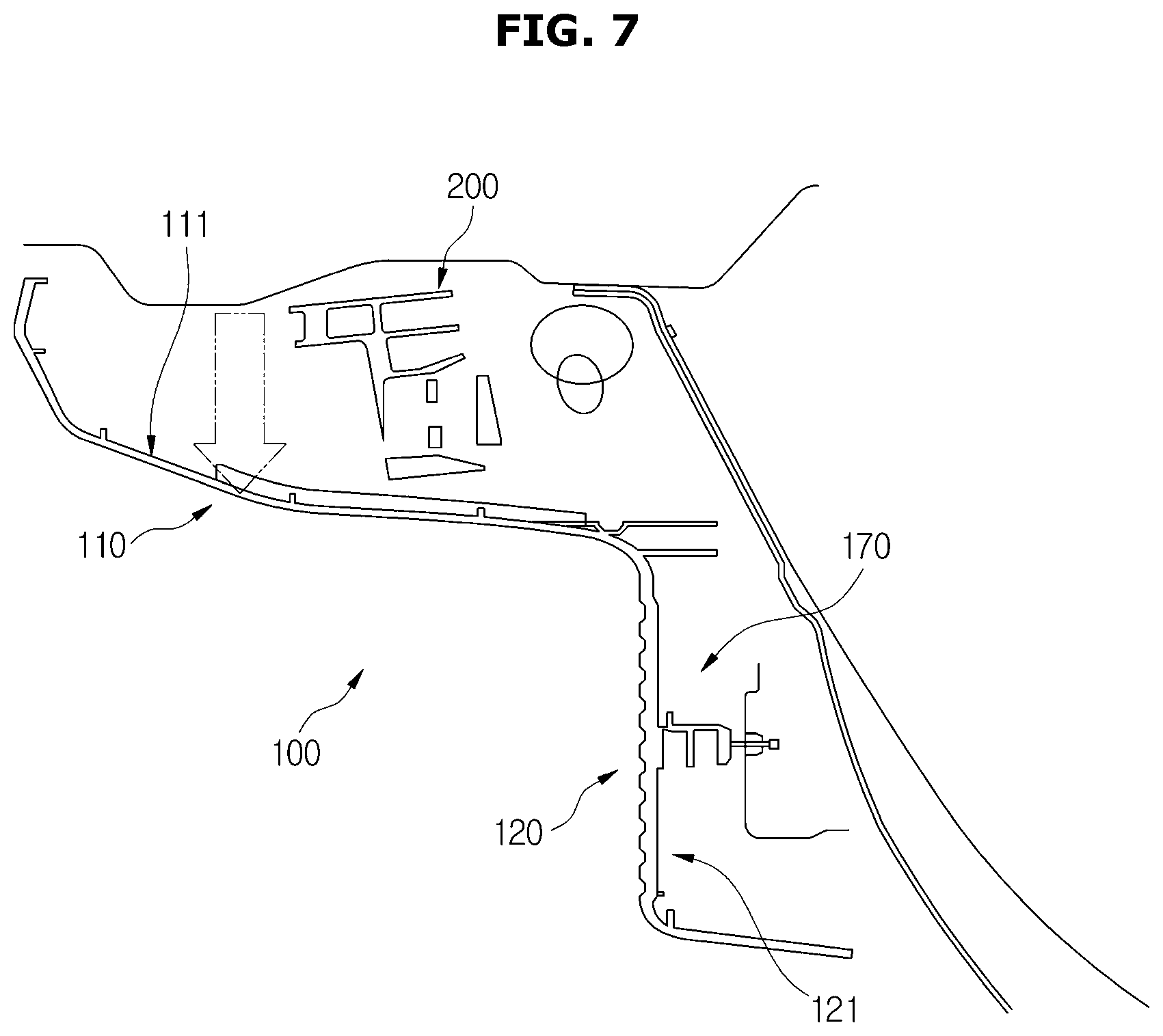 Patent US12576768 Figure 7 – Cowl side trim
