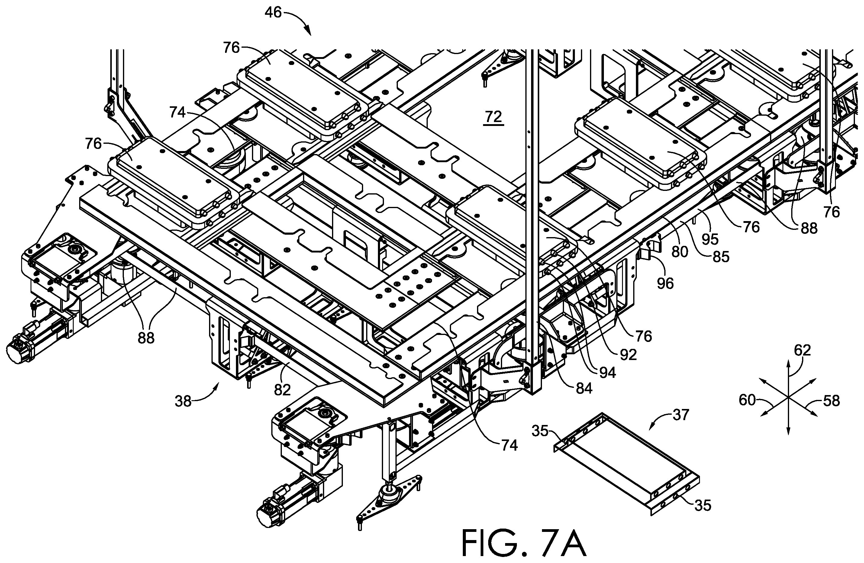 Patent US12576770 Figure 7 – Systems, methods, and apparatuses for loading, shifting, and staging objects in automated or semi-automated fashion