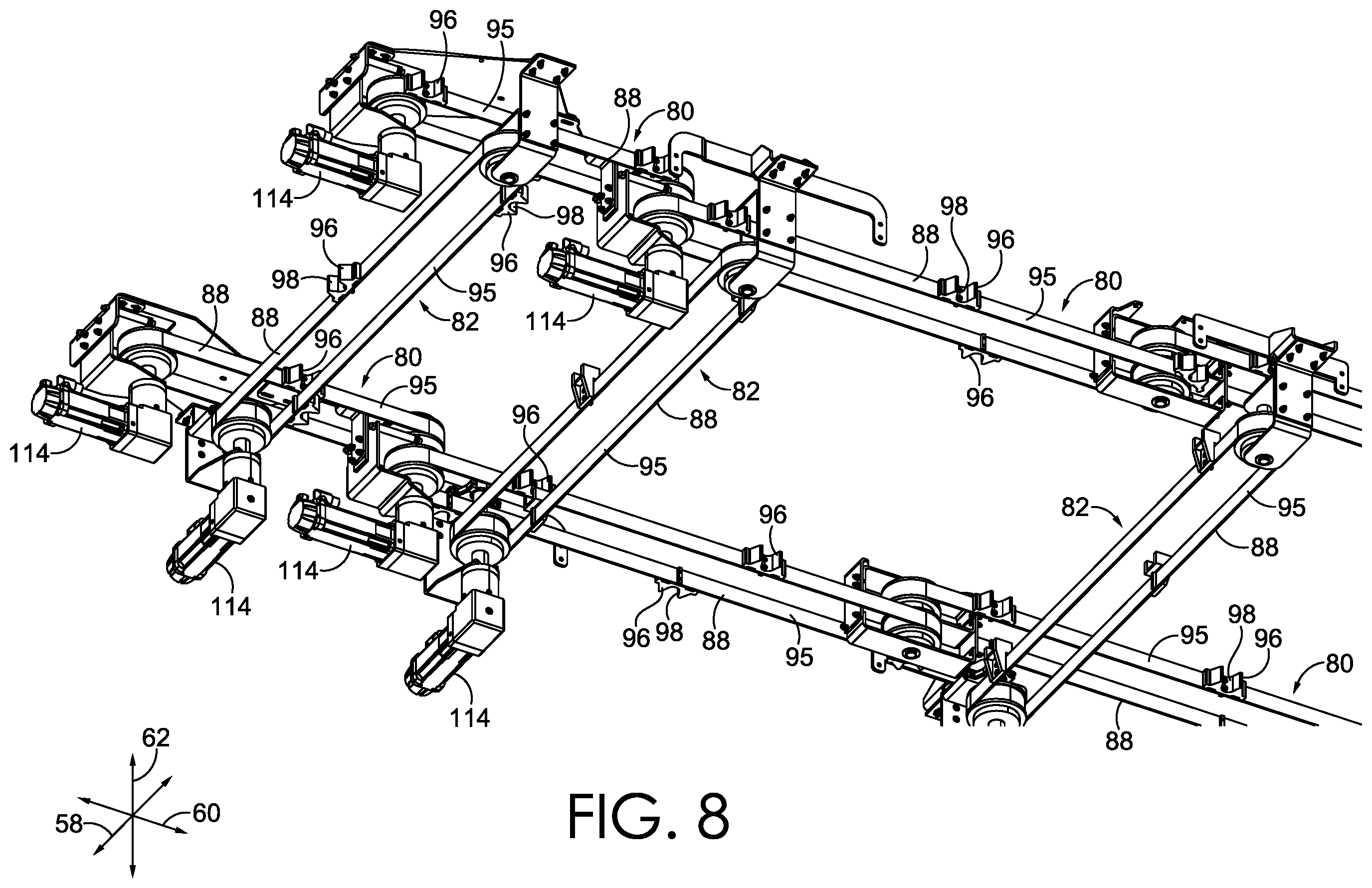 Patent US12576770 Figure 9 – Systems, methods, and apparatuses for loading, shifting, and staging objects in automated or semi-automated fashion