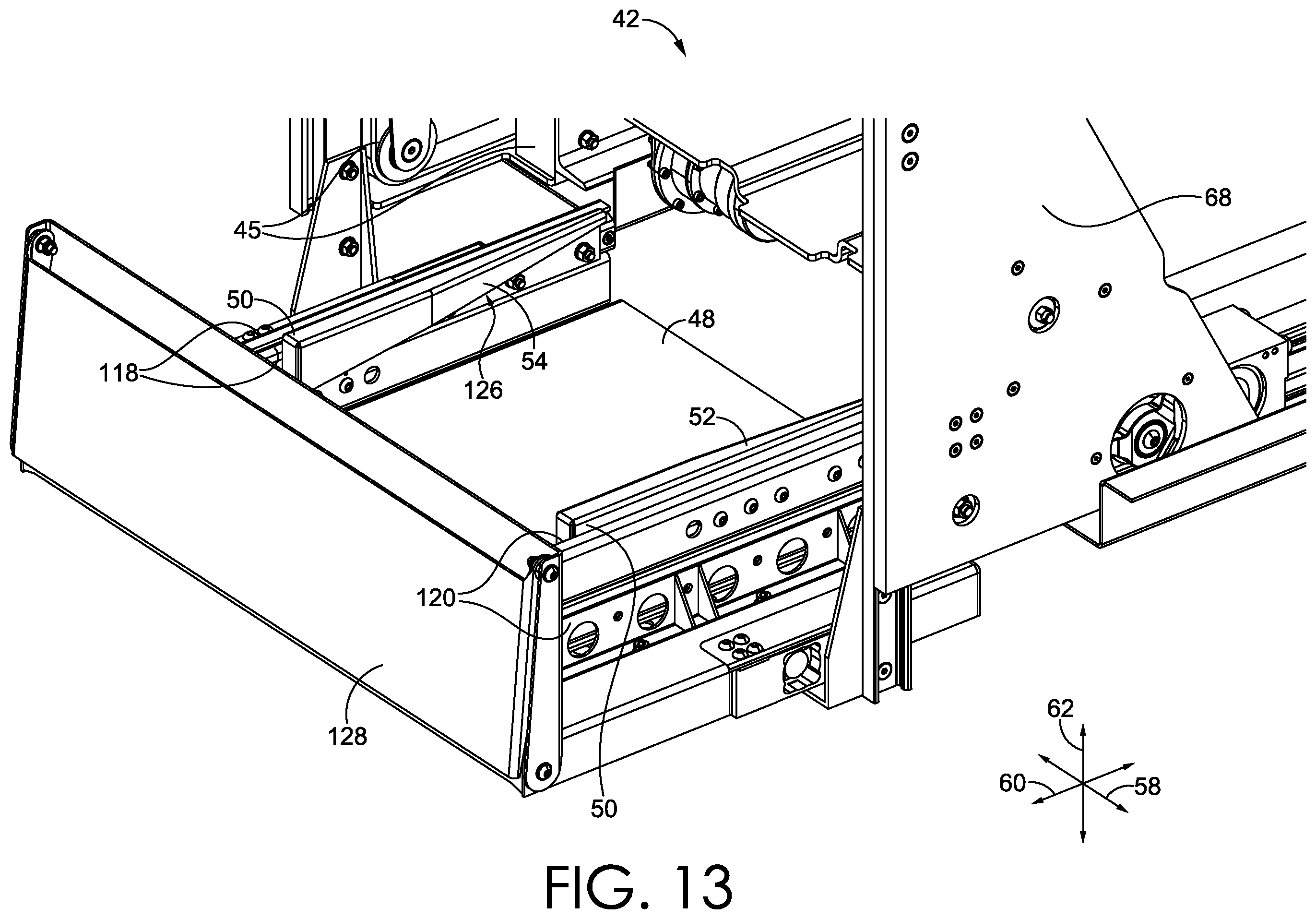 Patent US12576770 Figure 14 – Systems, methods, and apparatuses for loading, shifting, and staging objects in automated or semi-automated fashion