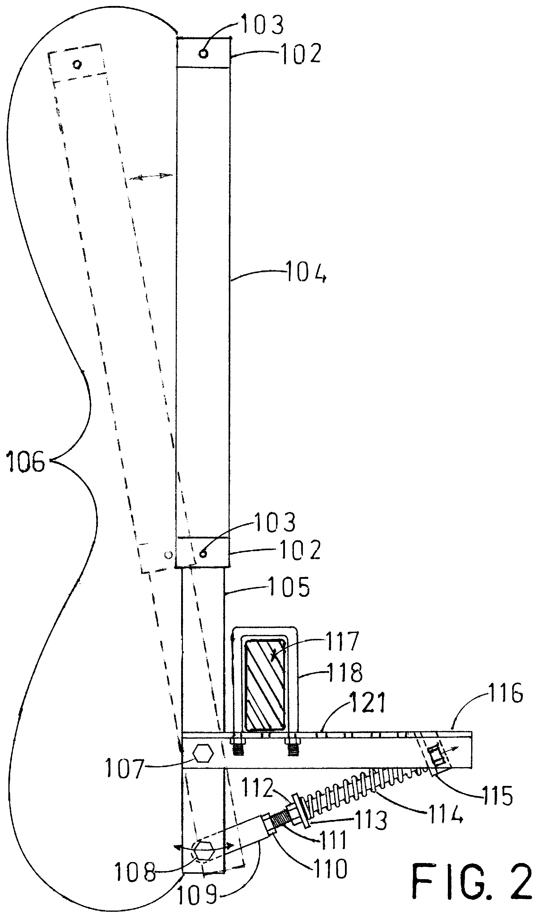Patent US12576771 Figure 2 – Dynamic boat trailer guide