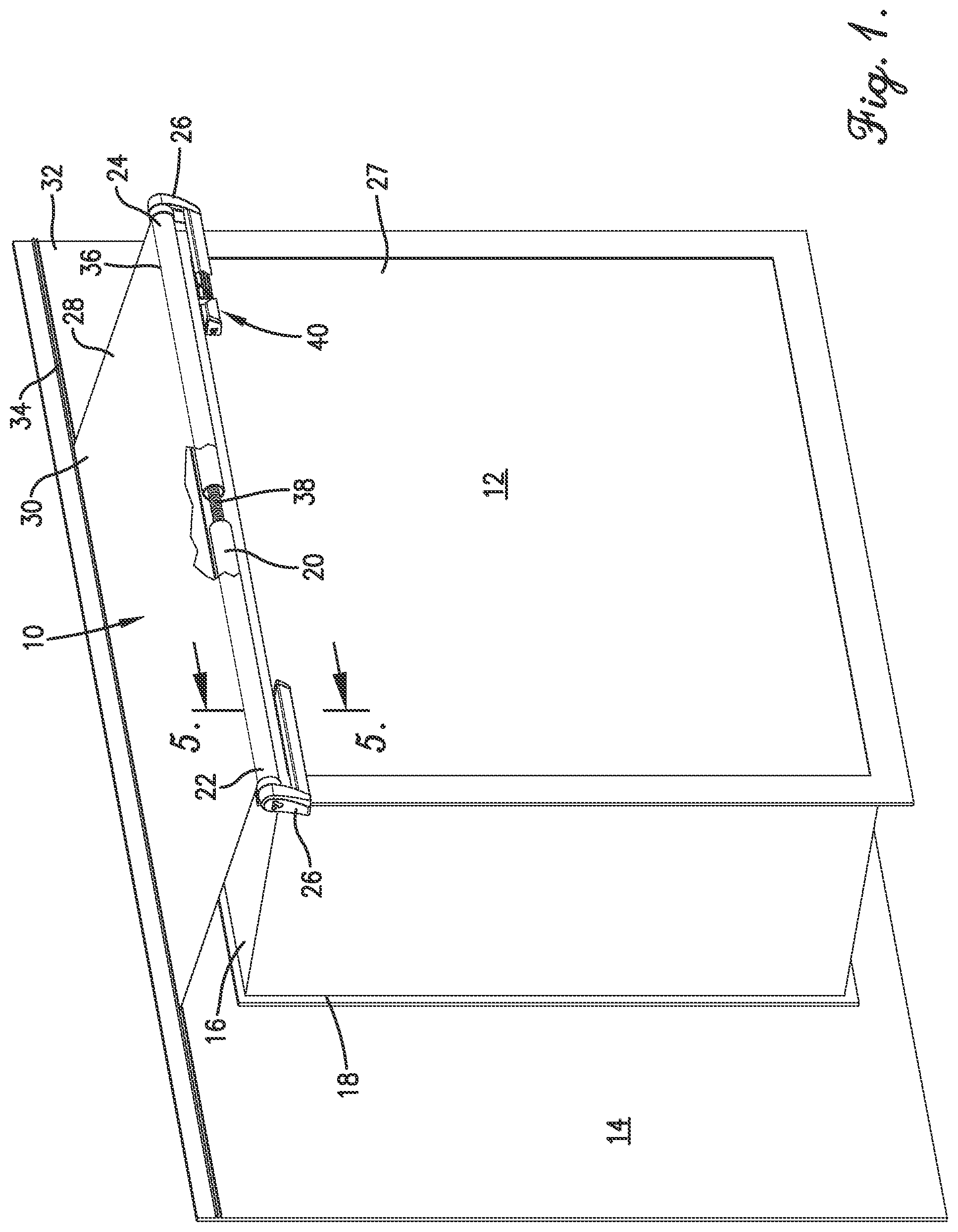 Patent US12576772 Figure 1 – Retractable awning for covering RV slide-out room