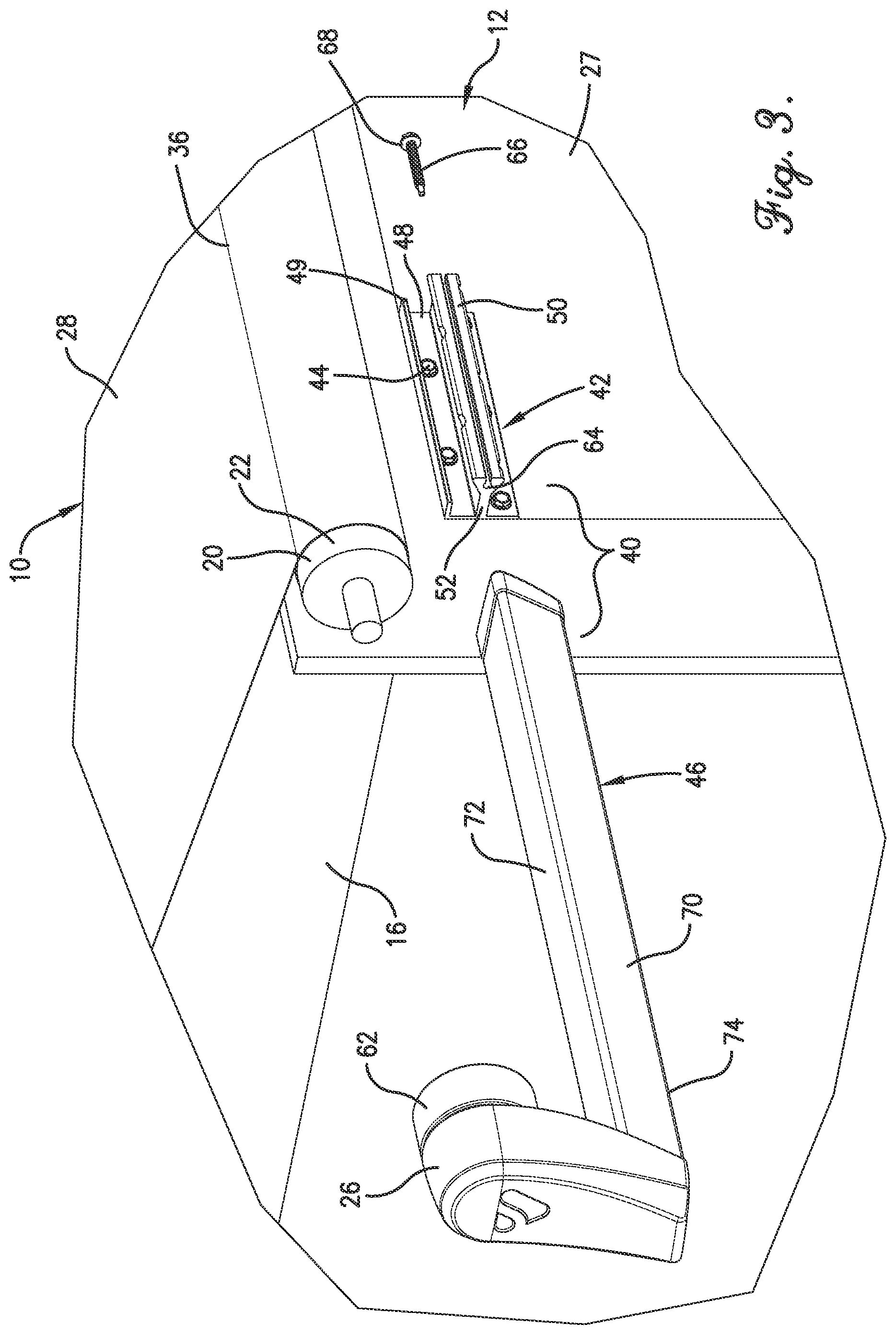 Patent US12576772 Figure 3 – Retractable awning for covering RV slide-out room