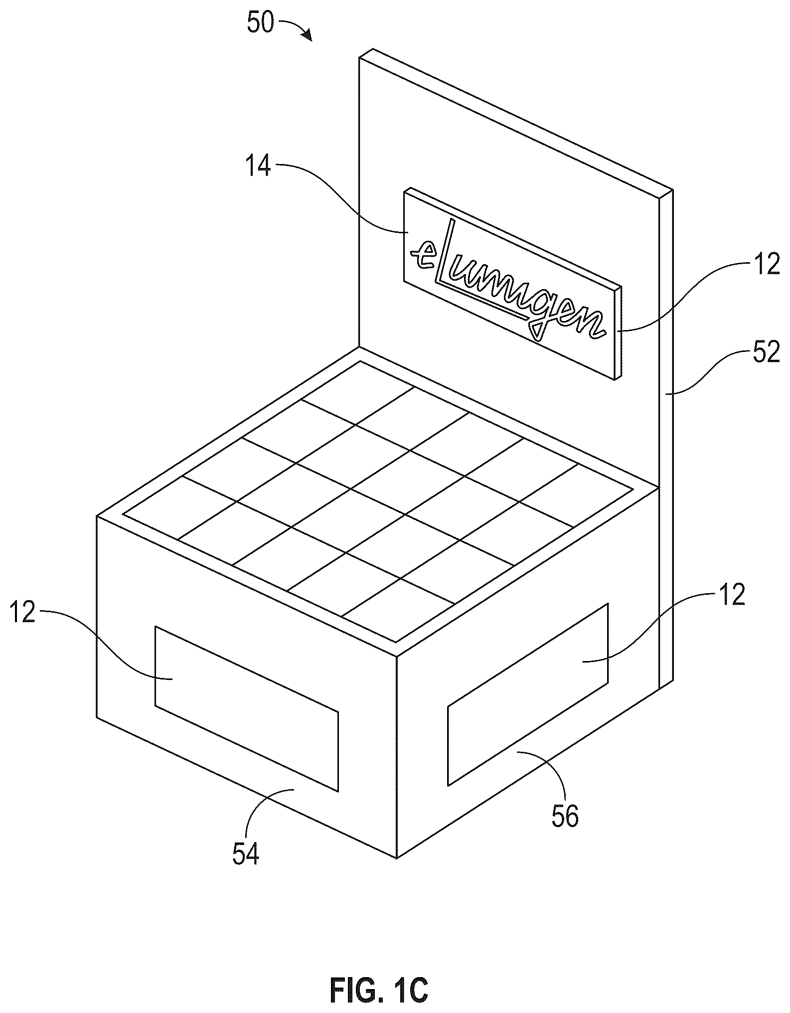 Patent US12576779 Figure 2 – Segmented display with photon recycling cavity