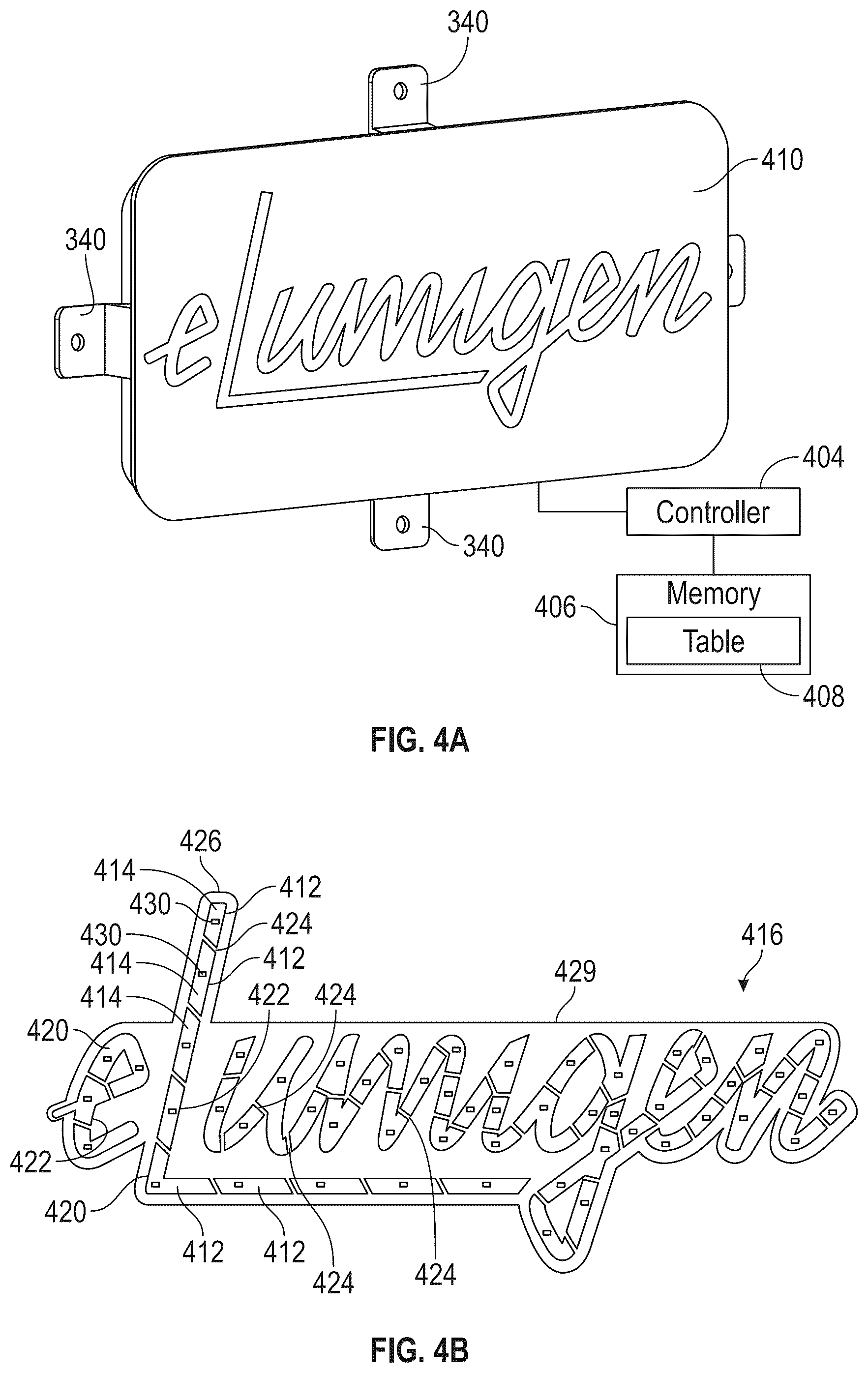 Patent US12576779 Figure 10 – Segmented display with photon recycling cavity