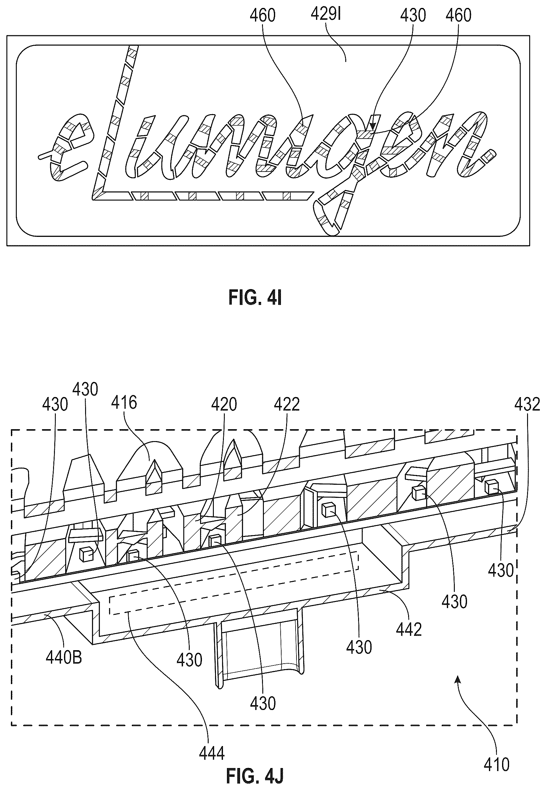 Patent US12576779 Figure 14 – Segmented display with photon recycling cavity