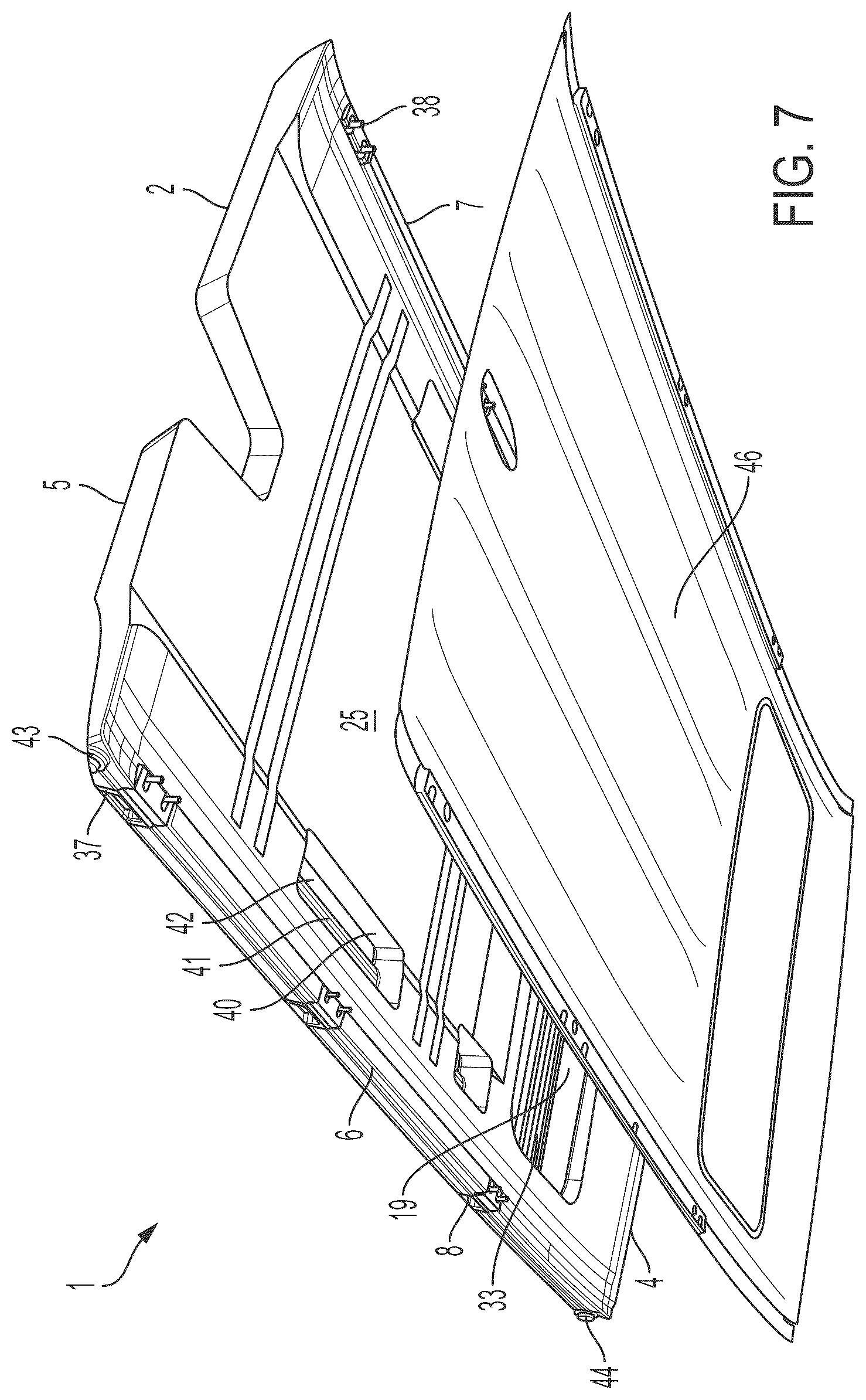 Patent US12576788 Figure 7 – Vehicle roof support platform