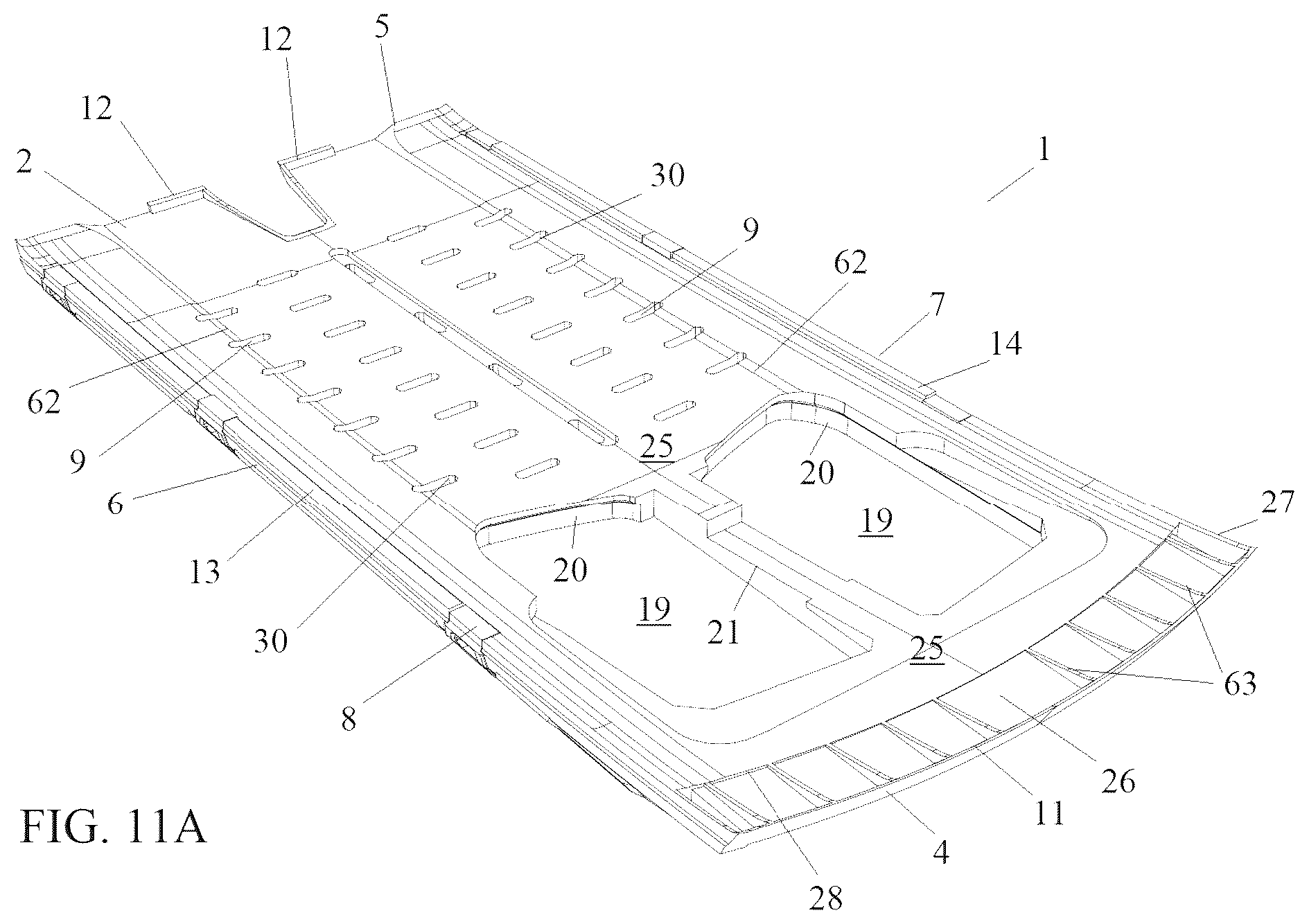Patent US12576788 Figure 11 – Vehicle roof support platform