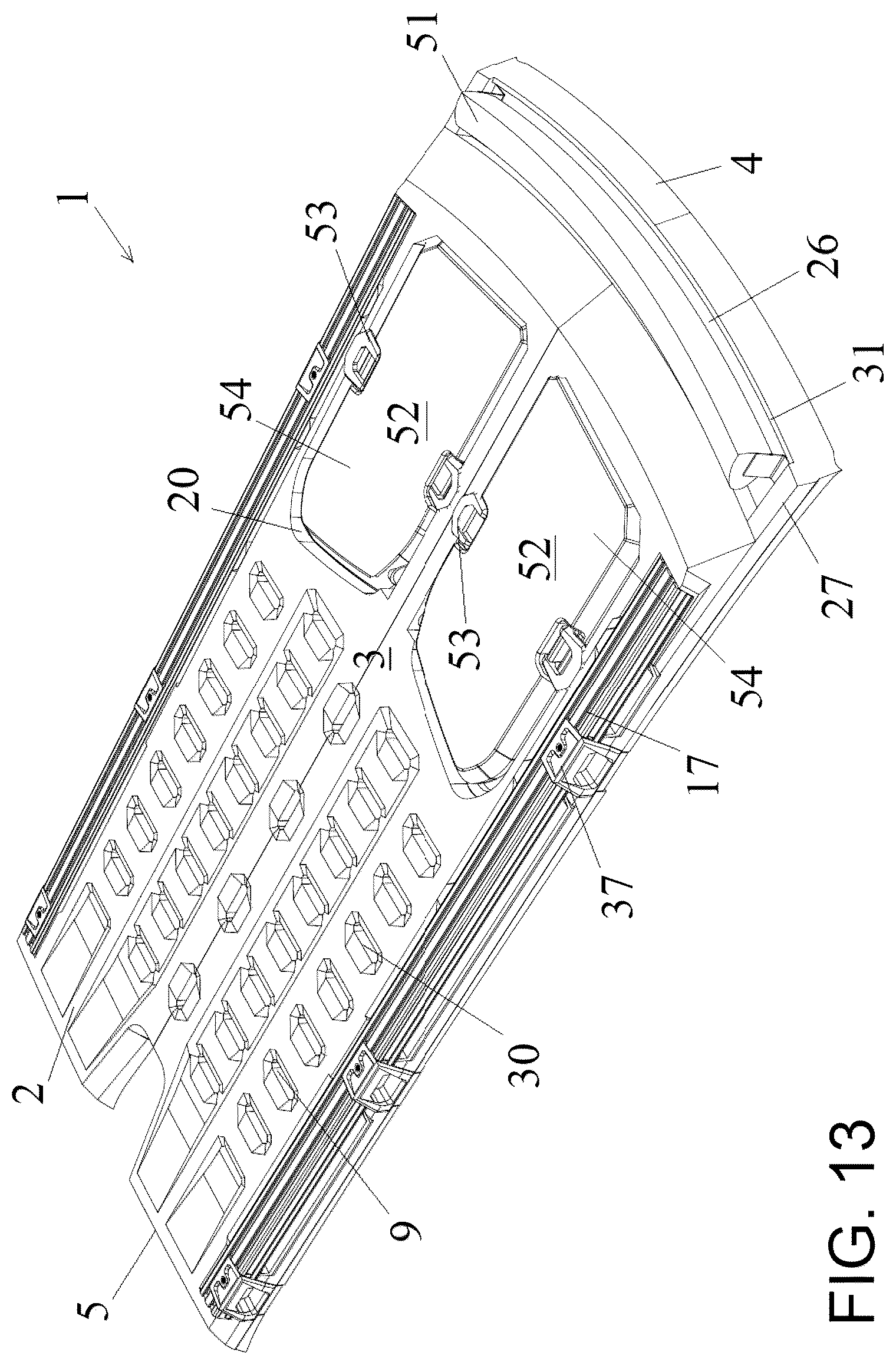 Patent US12576788 Figure 14 – Vehicle roof support platform