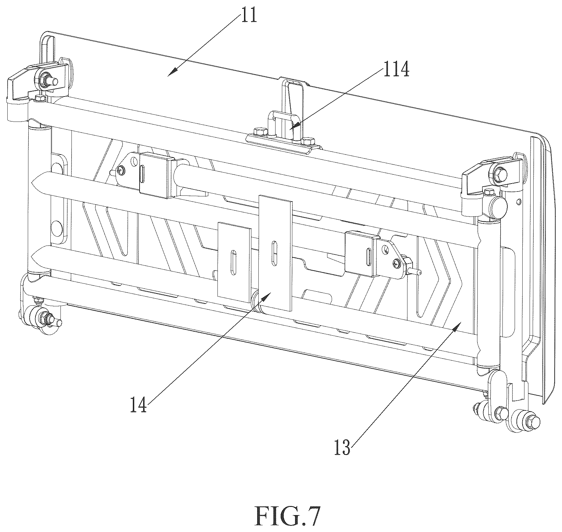 Patent US12576790 Figure 6 – Electric cart and foldable storage basket thereof