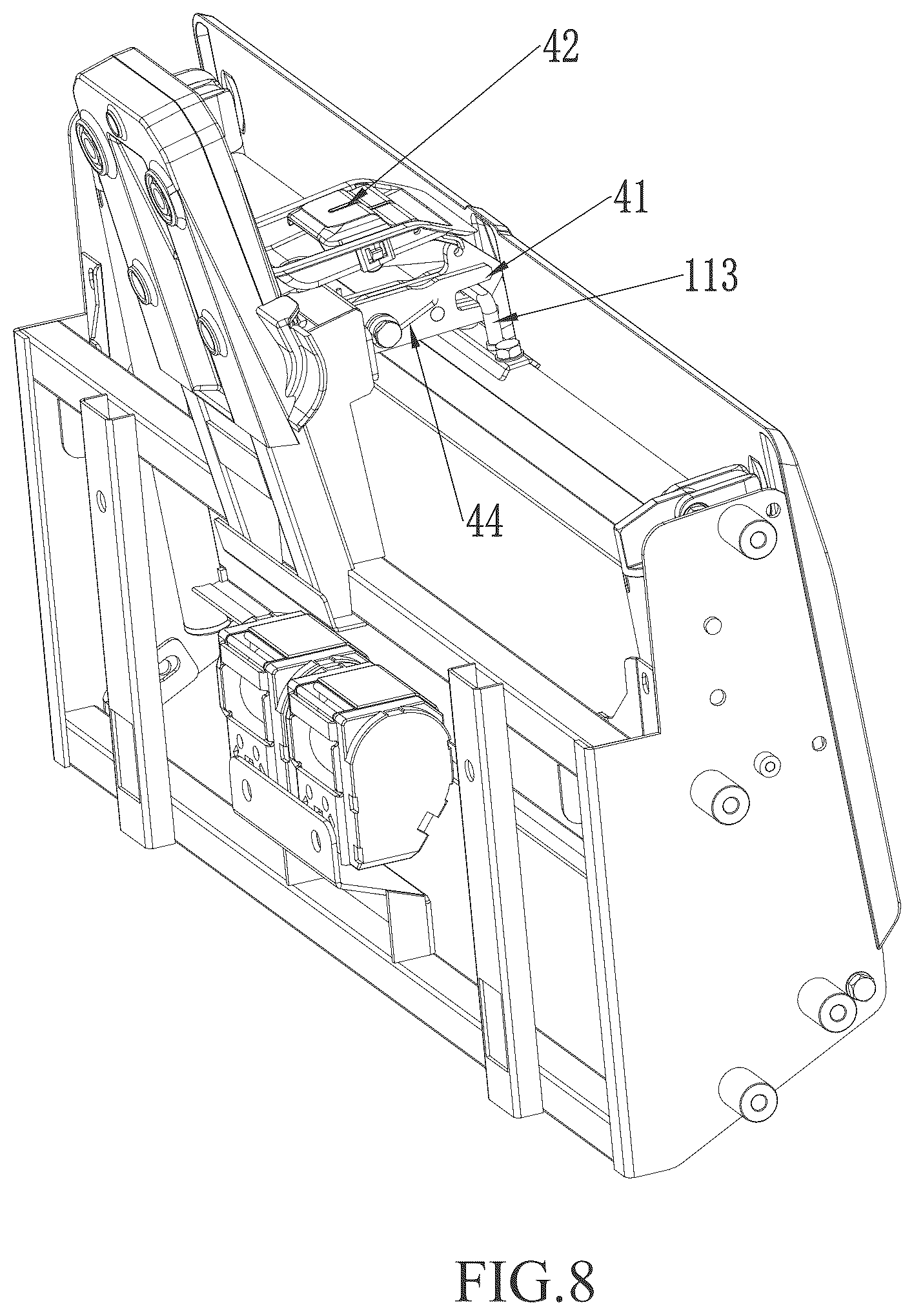 Patent US12576790 Figure 7 – Electric cart and foldable storage basket thereof