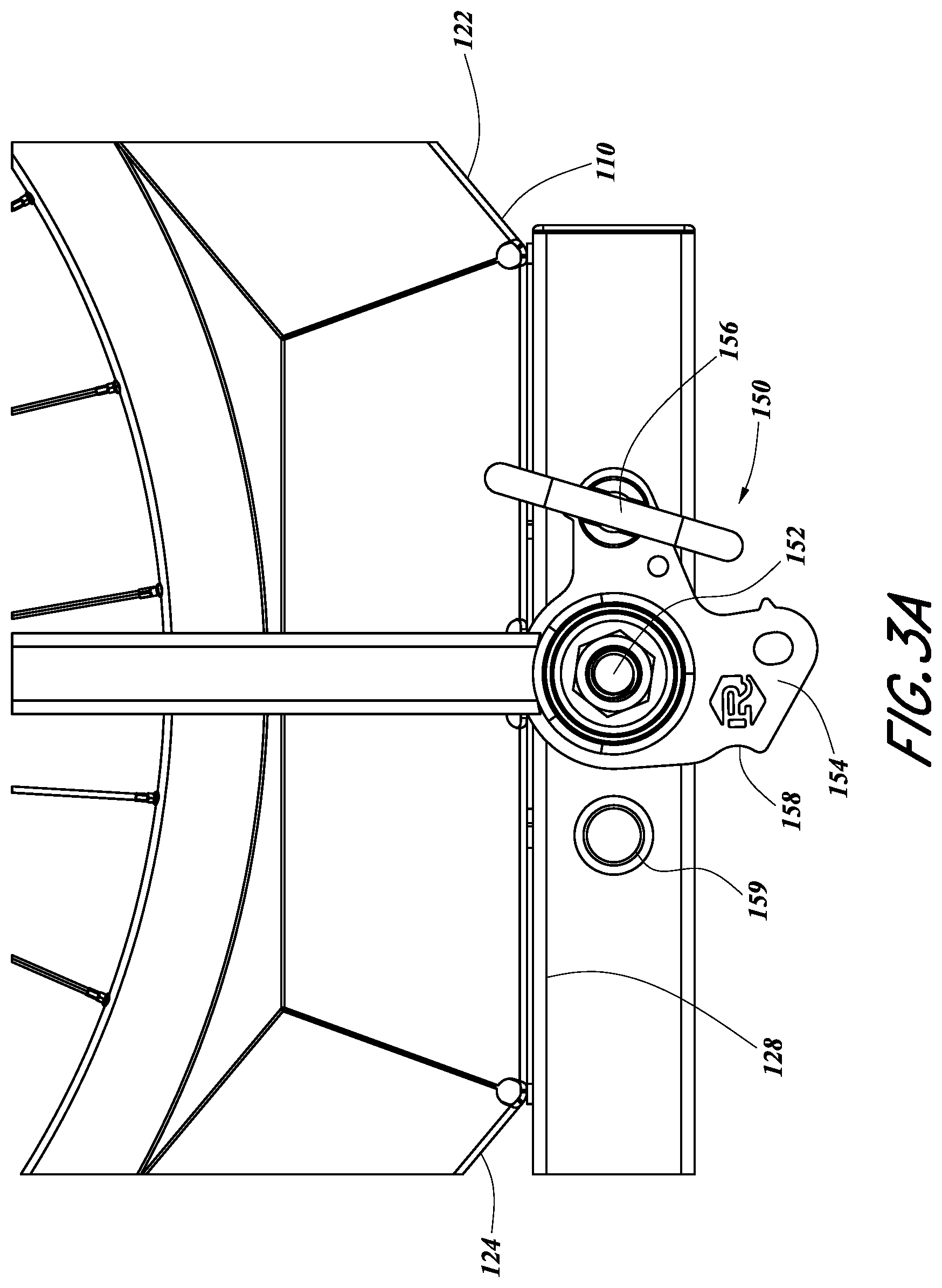 Patent US12576791 Figure 4 – Bicycle rack