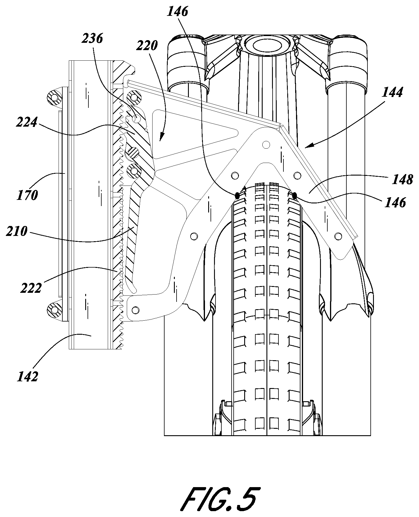 Patent US12576791 Figure 6 – Bicycle rack