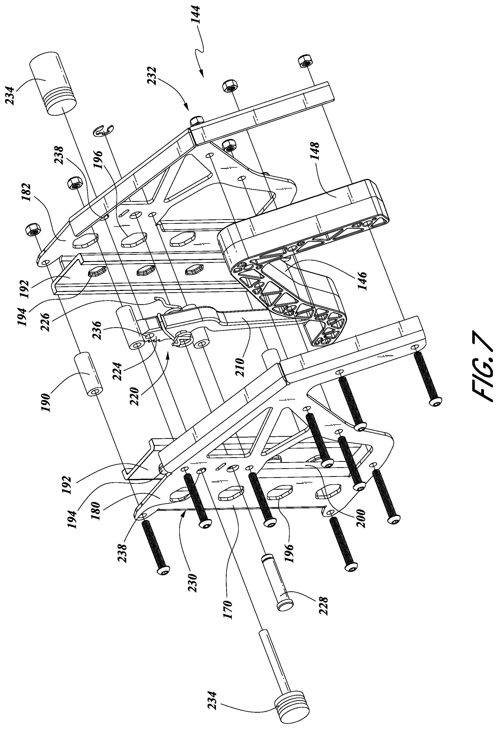 Patent US12576791 Figure 8 – Bicycle rack