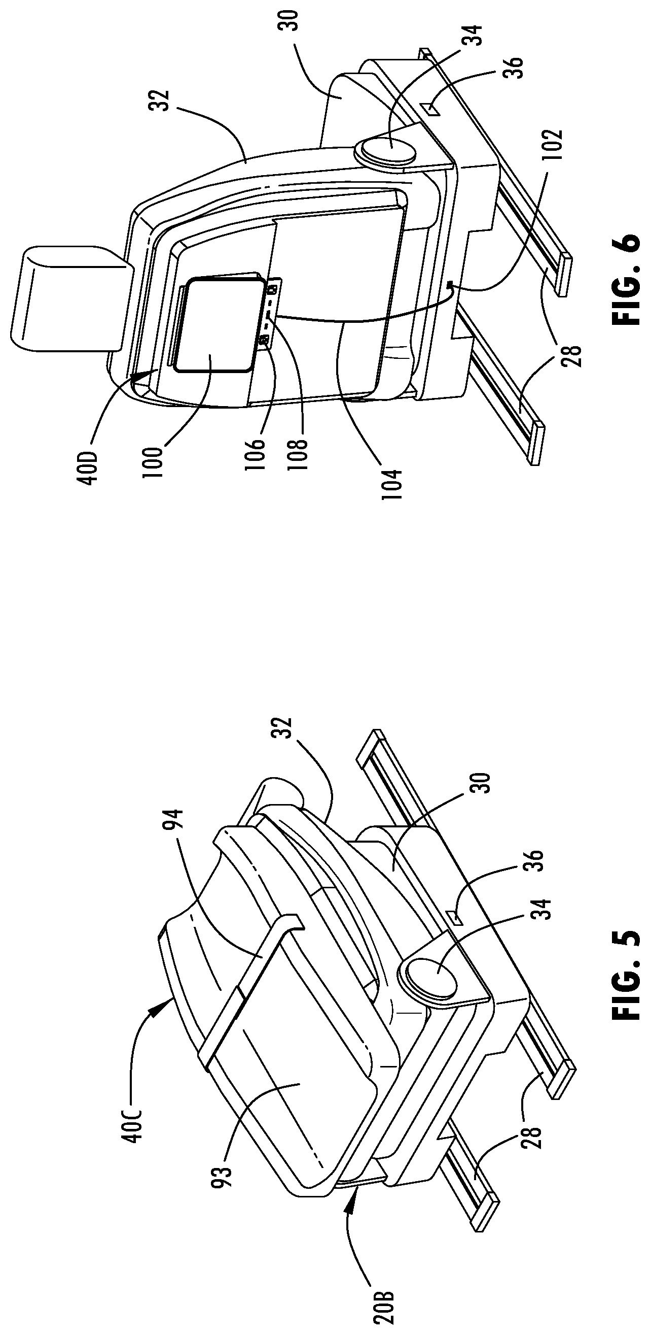 Patent US12576795 Figure 5 – Vehicle seating assembly having a seat back with an attachable modular accessory