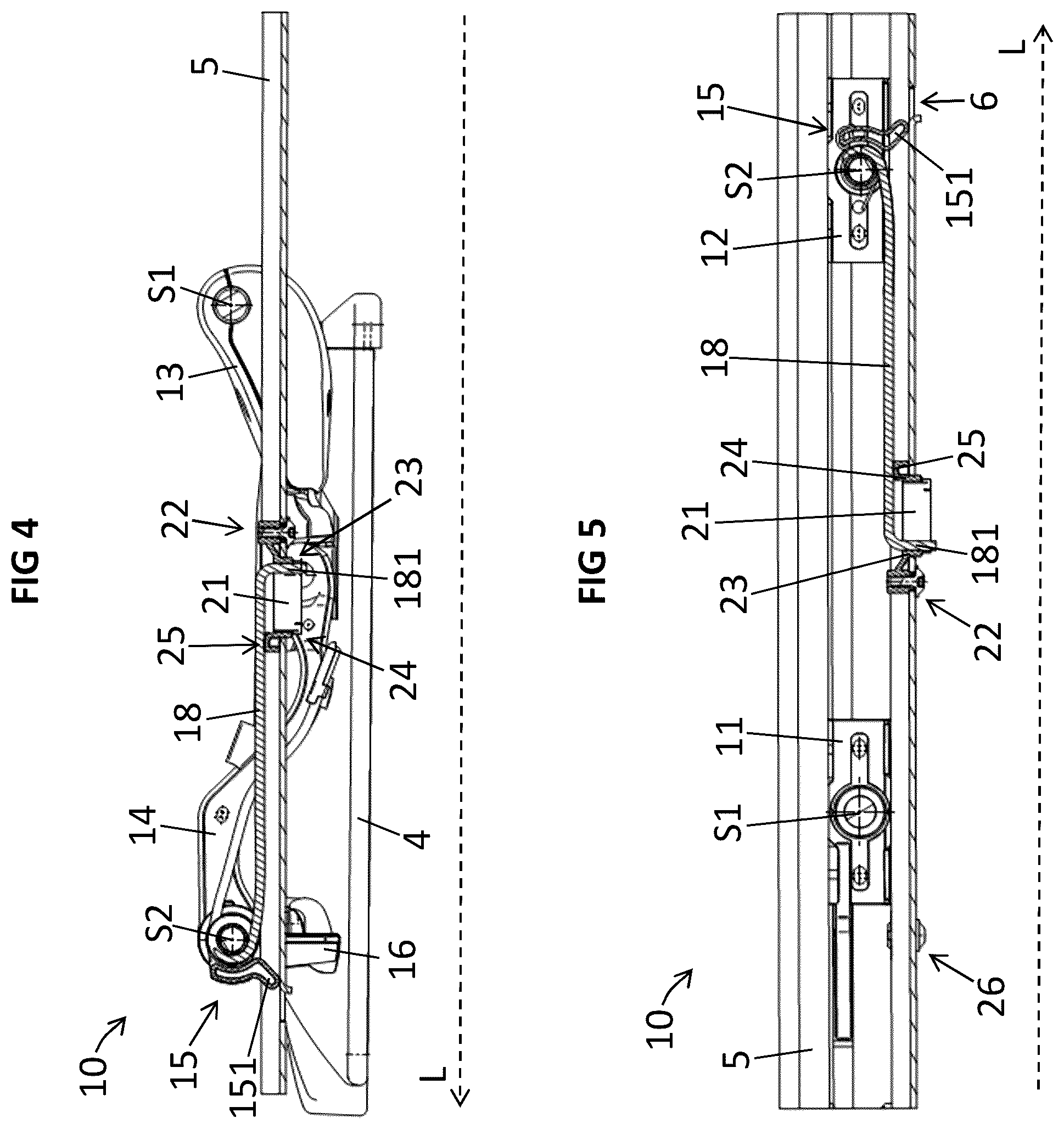 Patent US12576796 Figure 4 – Device for adjusting a display arrangement for a vehicle roof and vehicle roof for a motor vehicle