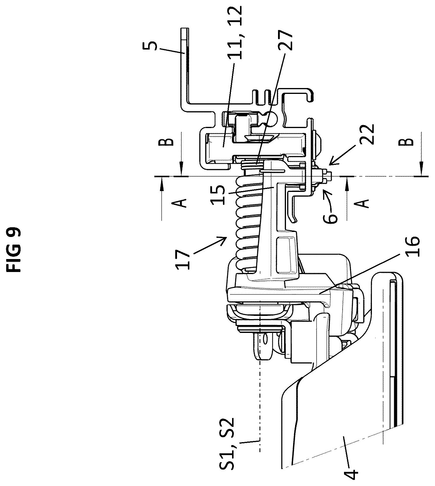 Patent US12576796 Figure 7 – Device for adjusting a display arrangement for a vehicle roof and vehicle roof for a motor vehicle