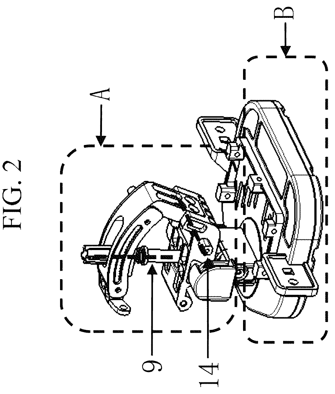 Patent US12576797 Figure 2 – Rotating device for display of vehicle