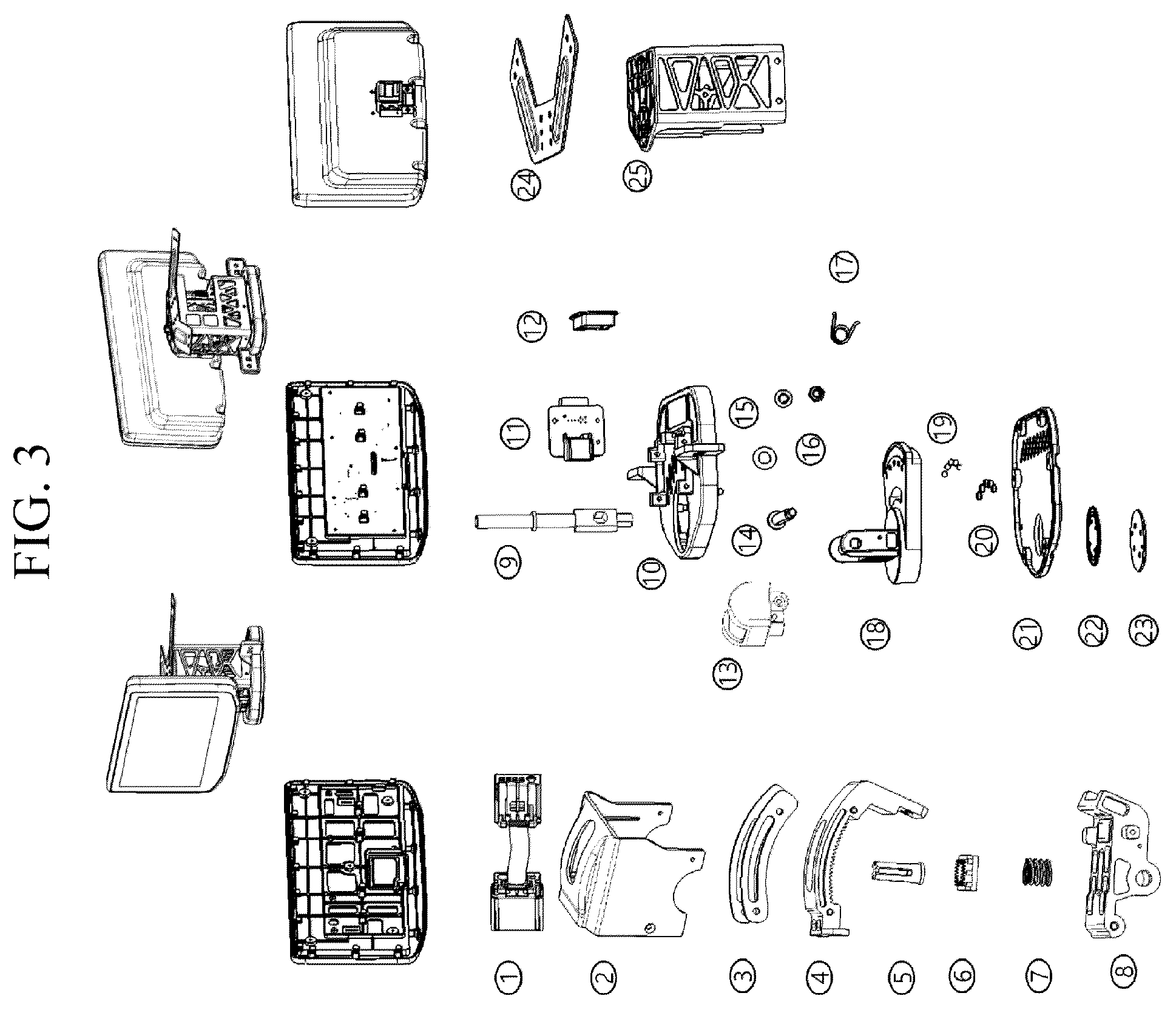 Patent US12576797 Figure 3 – Rotating device for display of vehicle