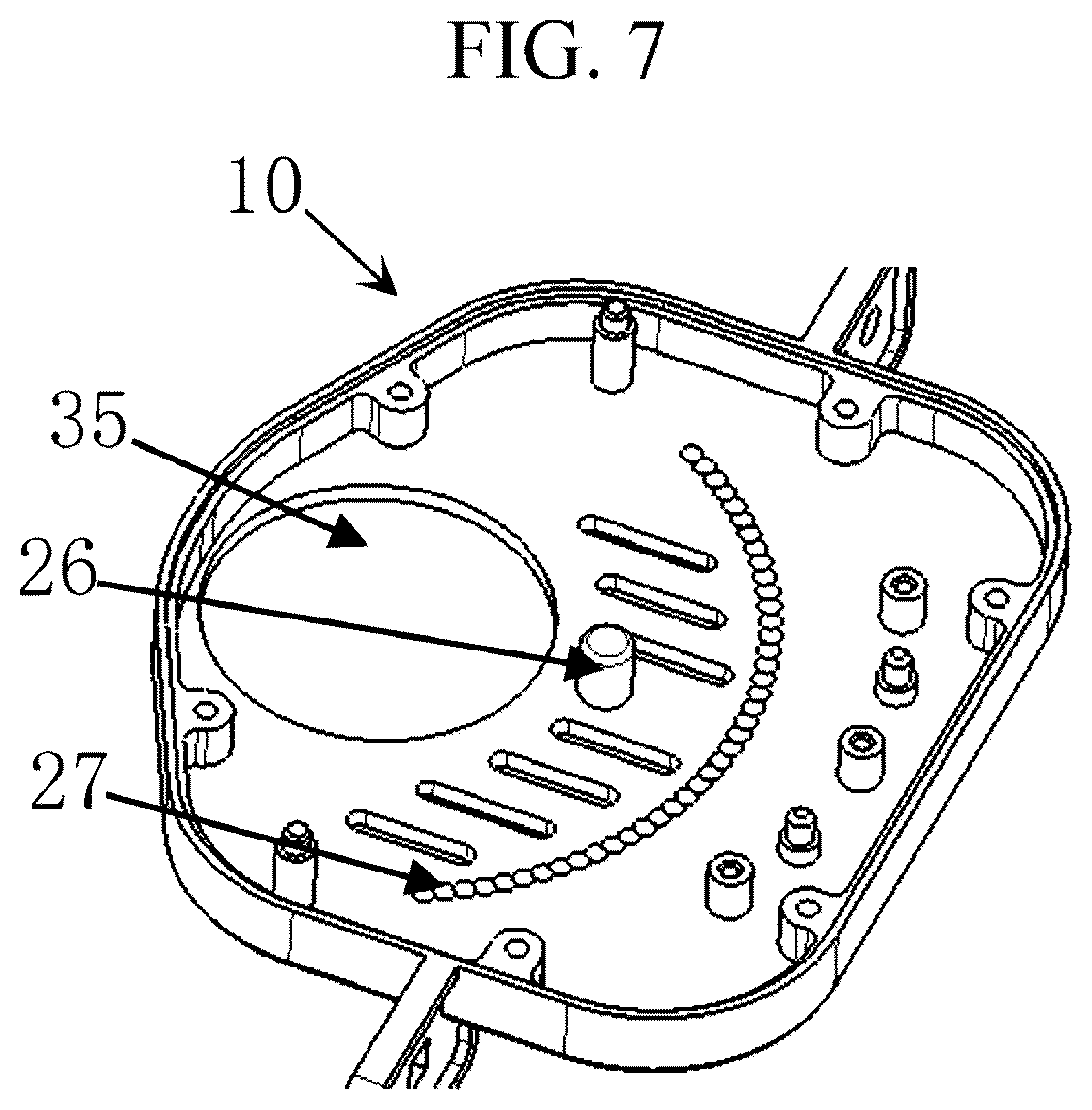 Patent US12576797 Figure 7 – Rotating device for display of vehicle