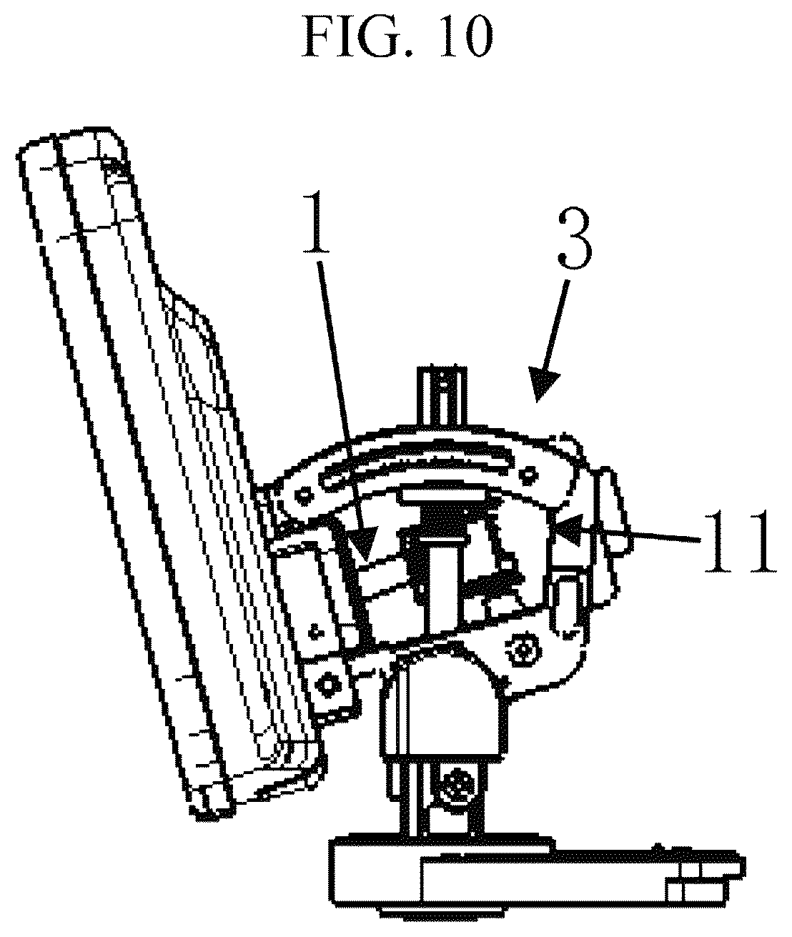 Patent US12576797 Figure 10 – Rotating device for display of vehicle