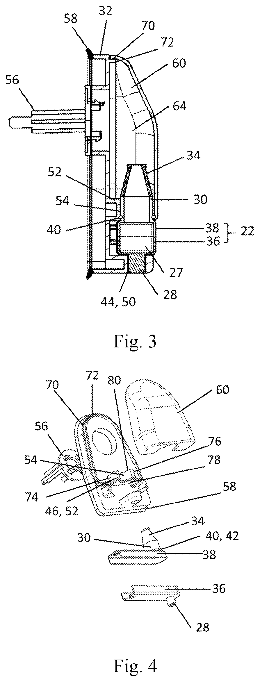Patent US12576801 Figure 2 – Pivoting arrangement and cable-guide arrangement