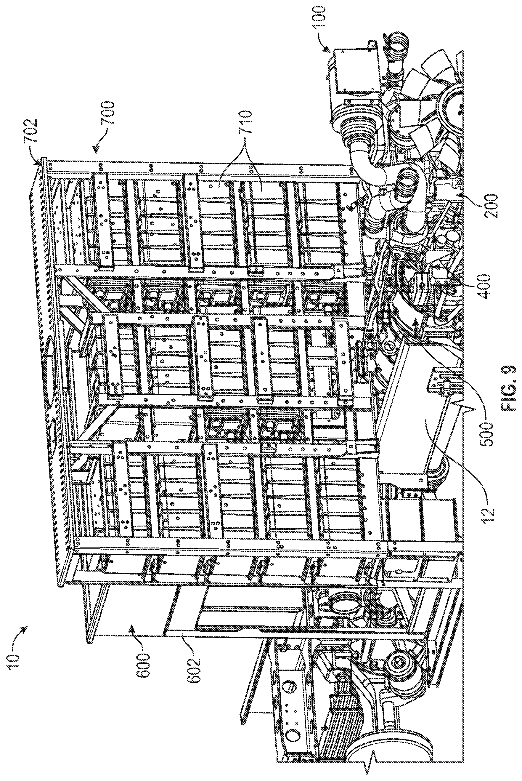 Patent US12576802 Figure 9 – Electrified fire fighting vehicle