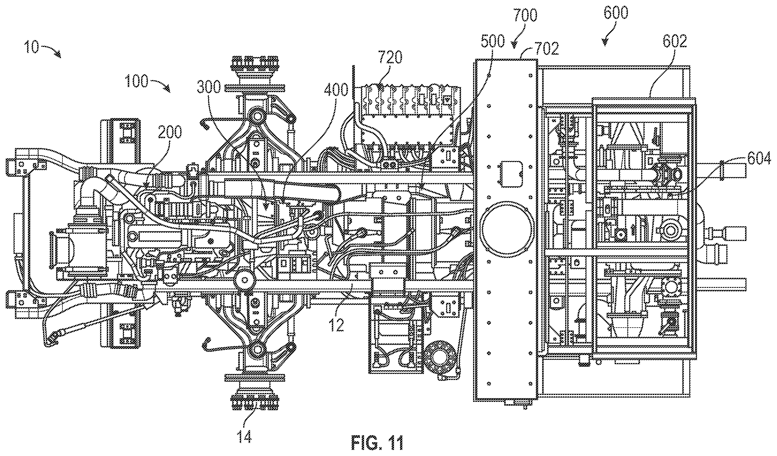 Patent US12576802 Figure 11 – Electrified fire fighting vehicle