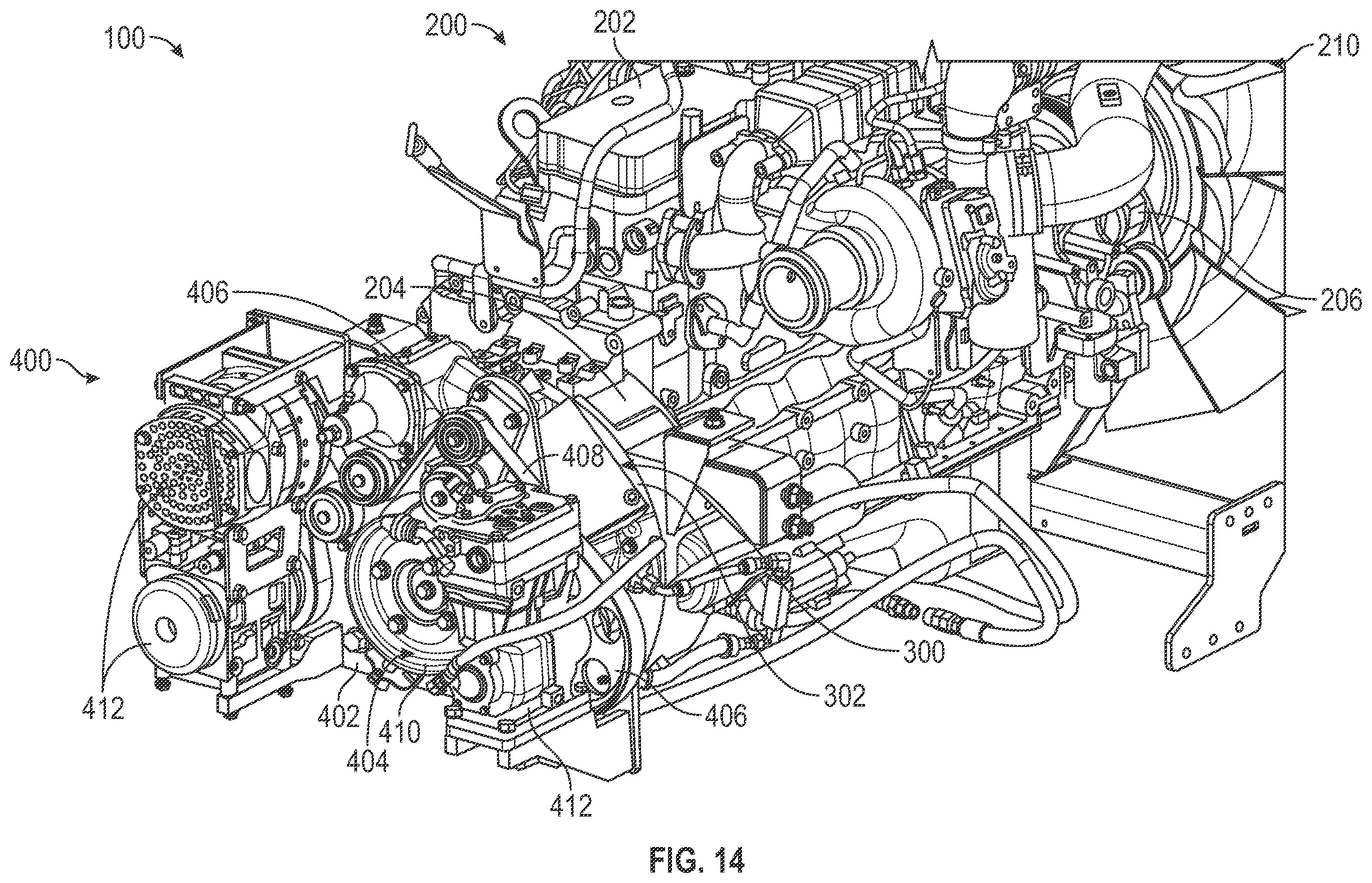 Patent US12576802 Figure 14 – Electrified fire fighting vehicle