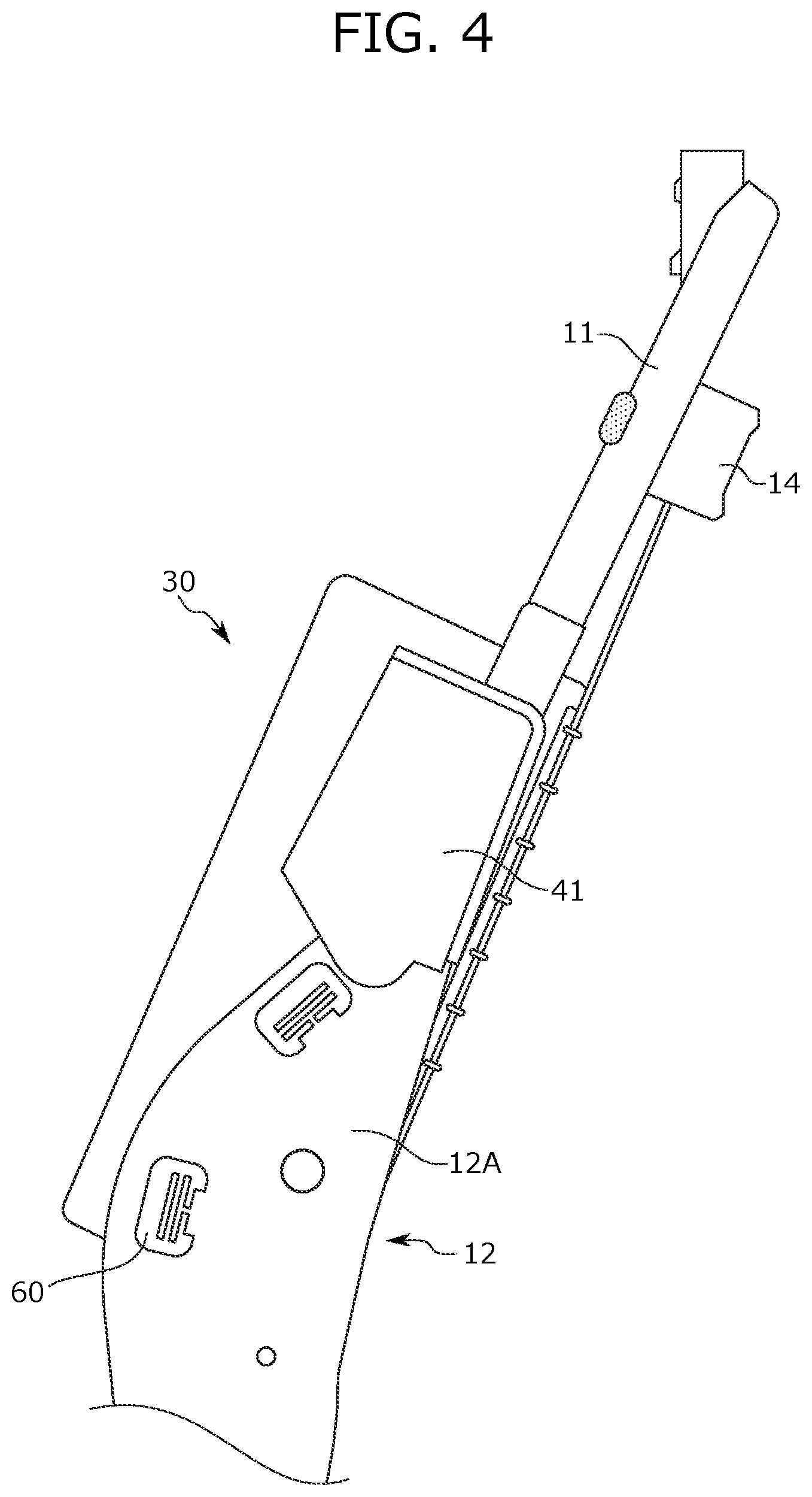 Patent US12576806 Figure 4 – Vehicle seat