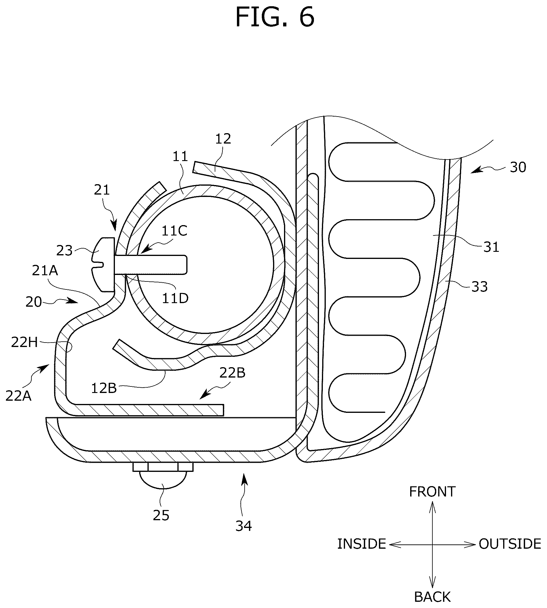 Patent US12576806 Figure 6 – Vehicle seat