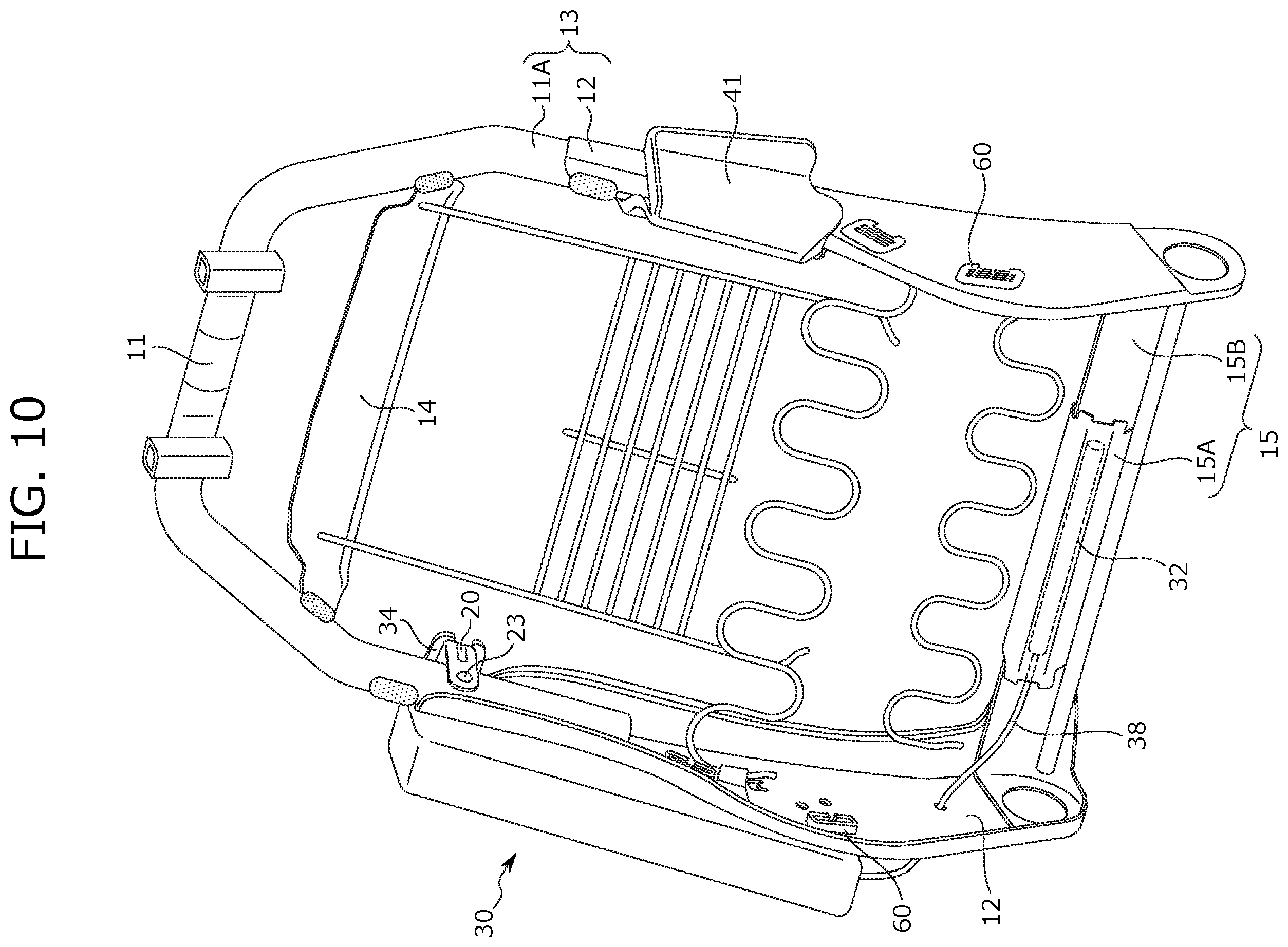 Patent US12576806 Figure 10 – Vehicle seat