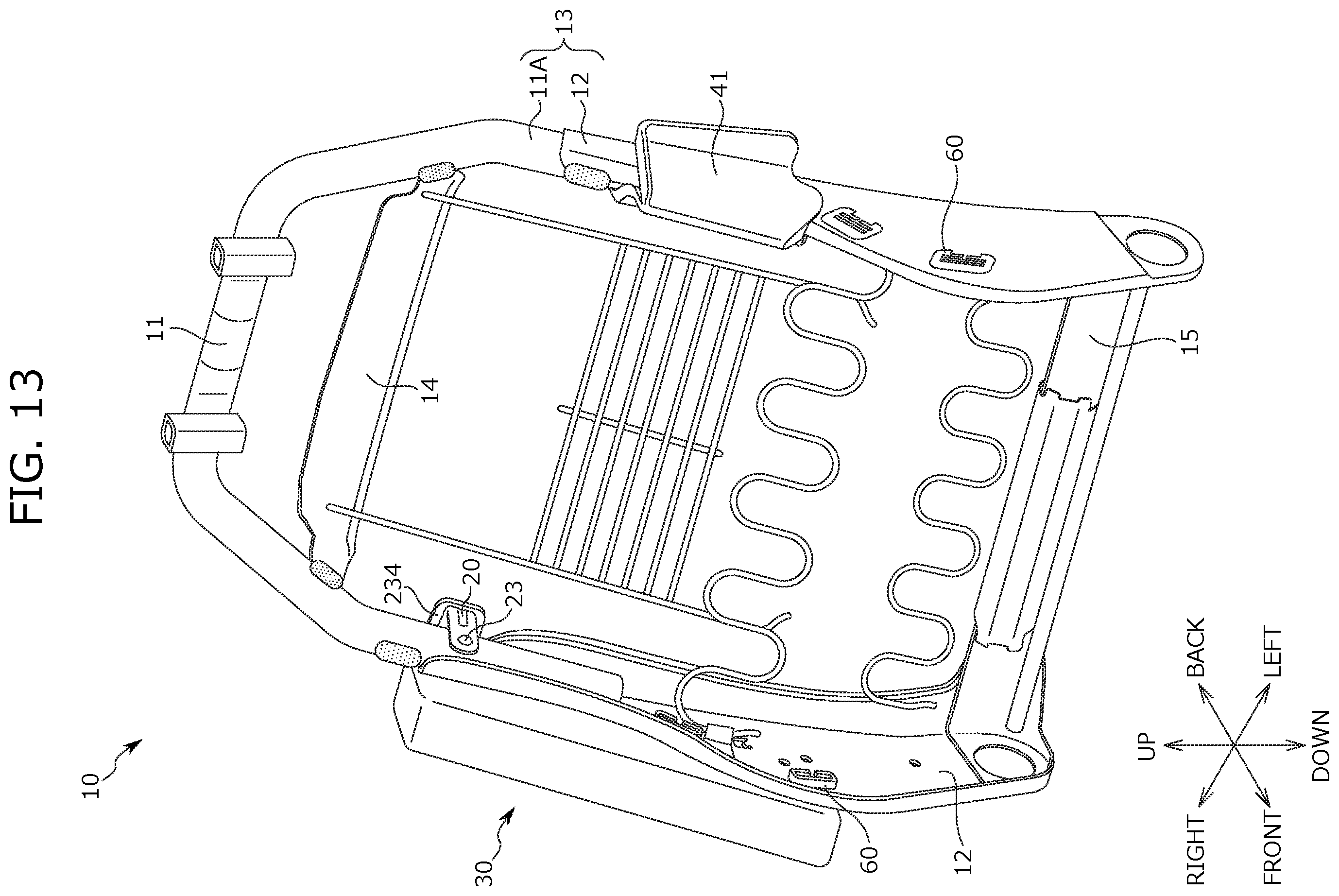 Patent US12576806 Figure 13 – Vehicle seat